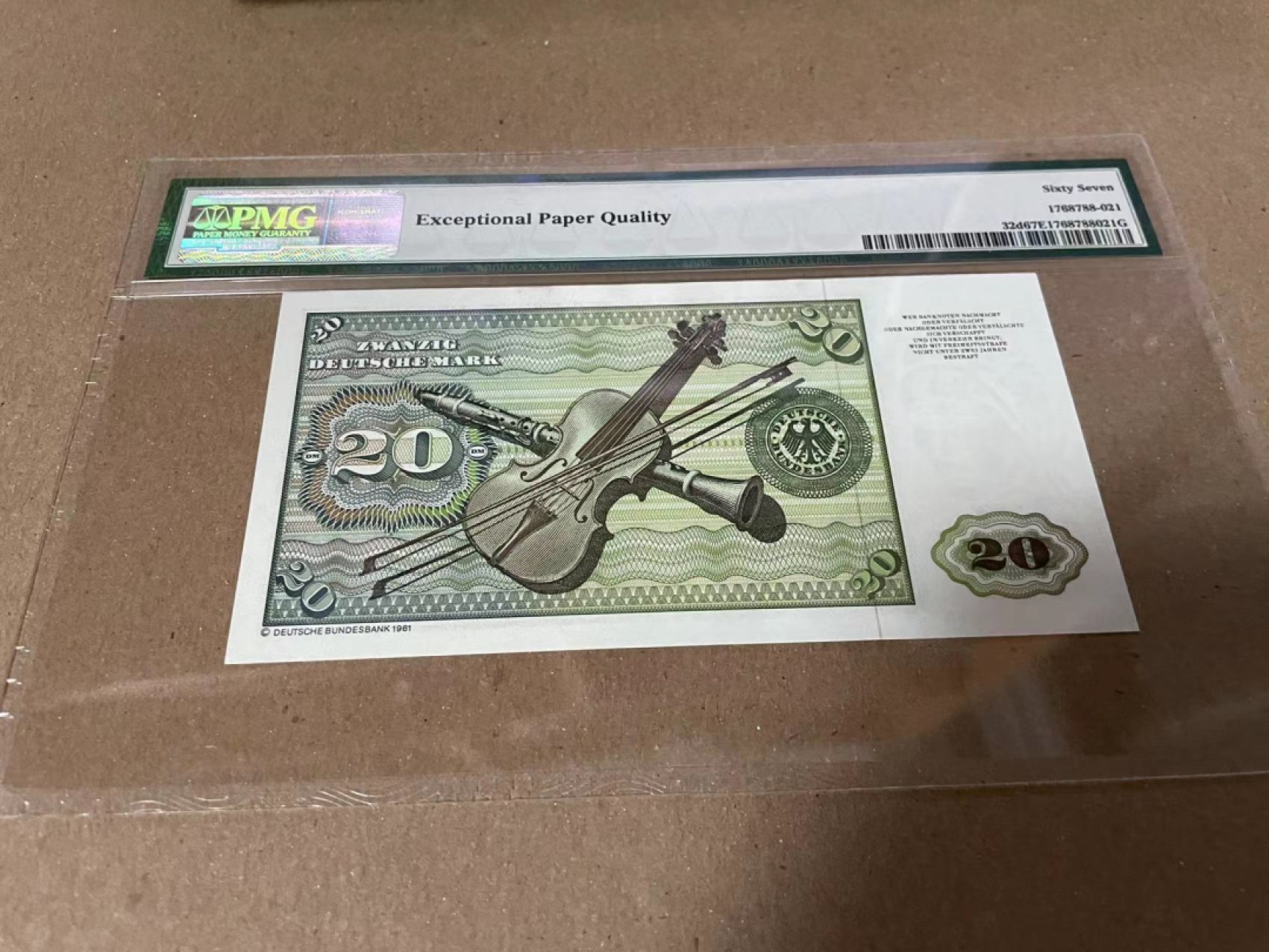 【Blue Auction】✨世界纸币精拍第190期【精】 【无47】德国 1980年20马克 PMG67EPQ