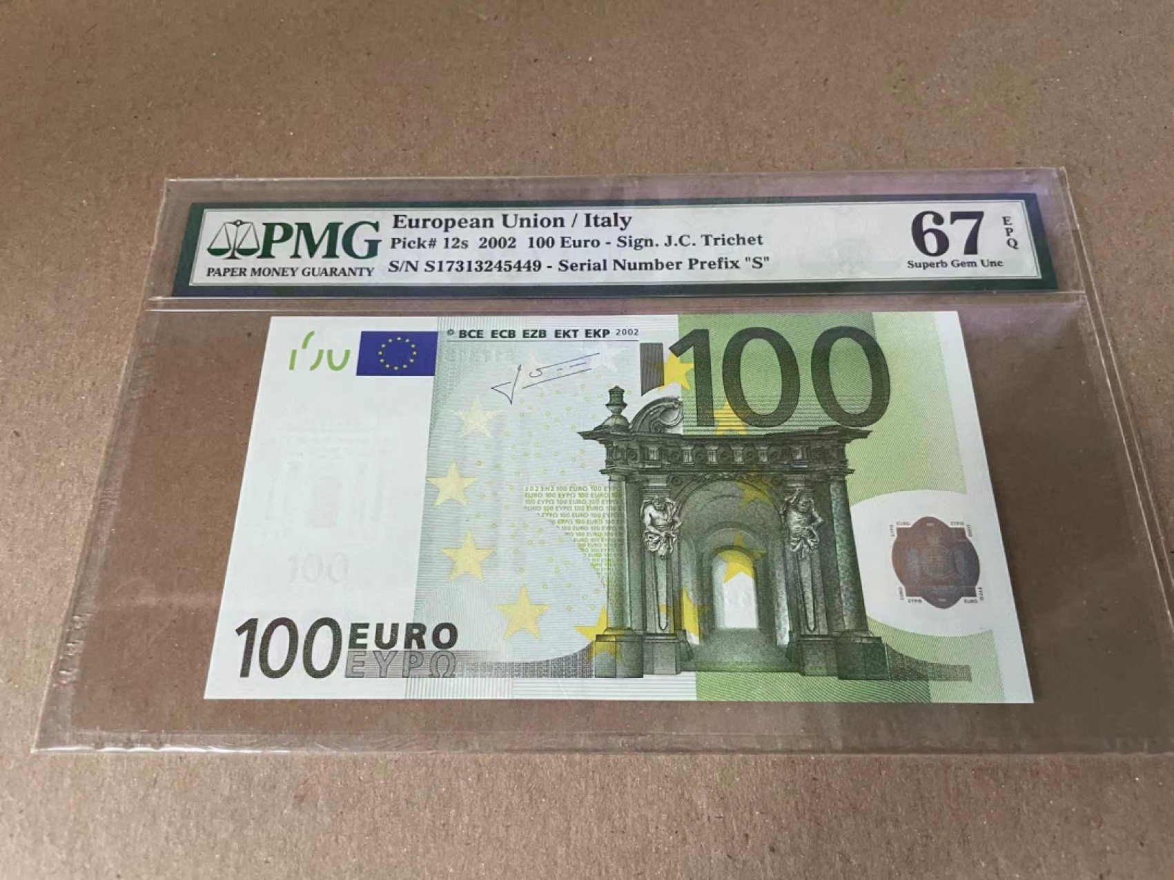 【Blue Auction】✨世界纸币精拍第190期【精】 欧盟 二签 2002年100欧元 意大利版 PMG67EPQ 