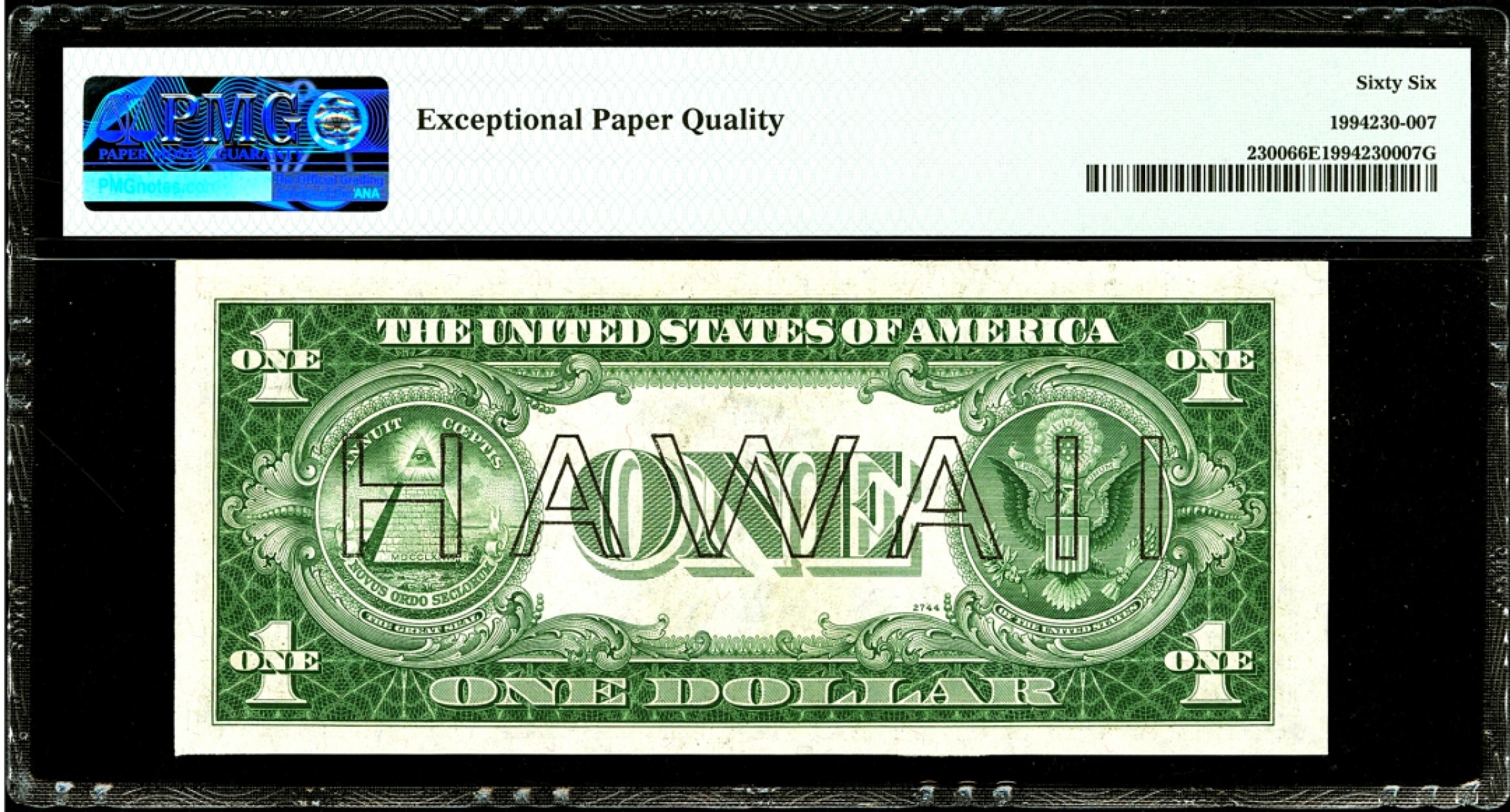 【Blue Auction】✨世界纸币精拍第190期【精】 【2025千位小号好品少见 价值比较高】美国 1935年1美金 夏威夷券 PMG66EPQ 