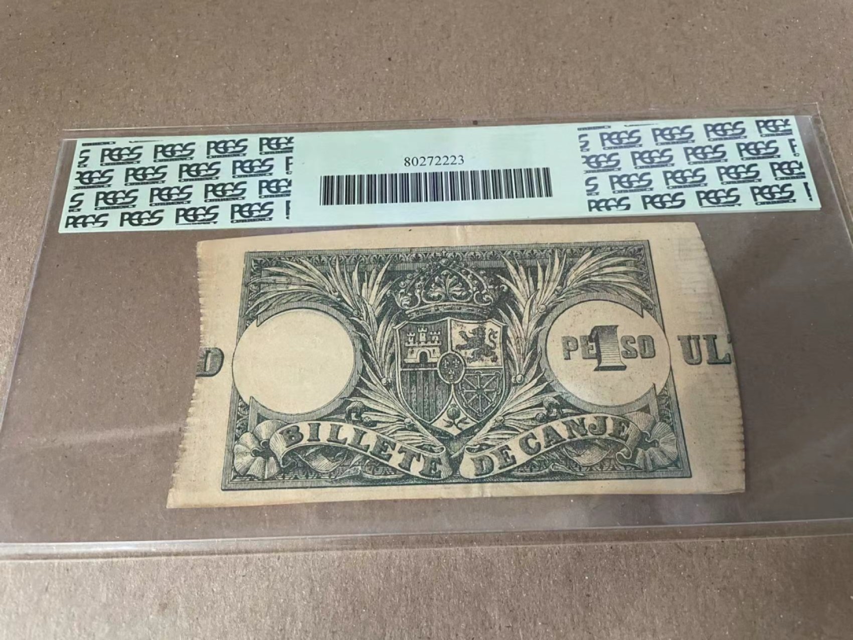 【Blue Auction】✨世界纸币精拍第190期【精】 西班牙属地波多黎各 1895年1比索 PCGS62EPQ 原票 