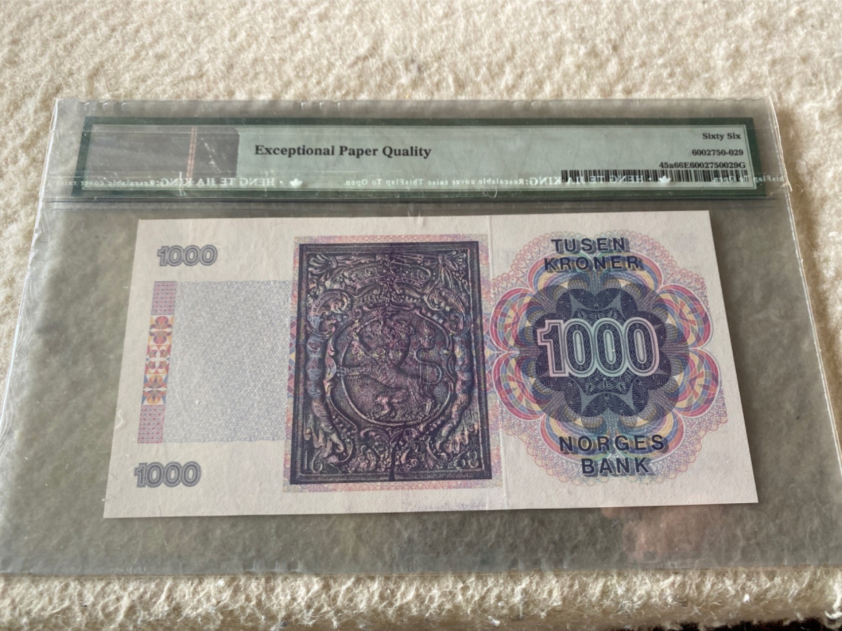 收藏联盟Quantum Auction第166期 即将开拍还有很多大漏等着您！大货送拍返佣活动进行时 1990年挪威1000克朗 PMG66E