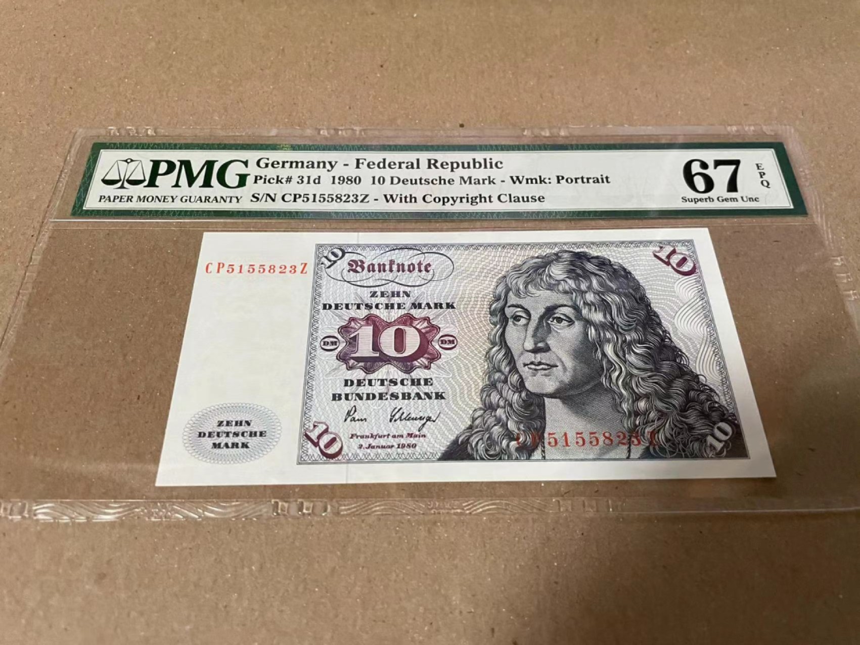 【Blue Auction】✨世界纸币精拍第190期【精】 德国 1980年10马克 PMG67EPQ