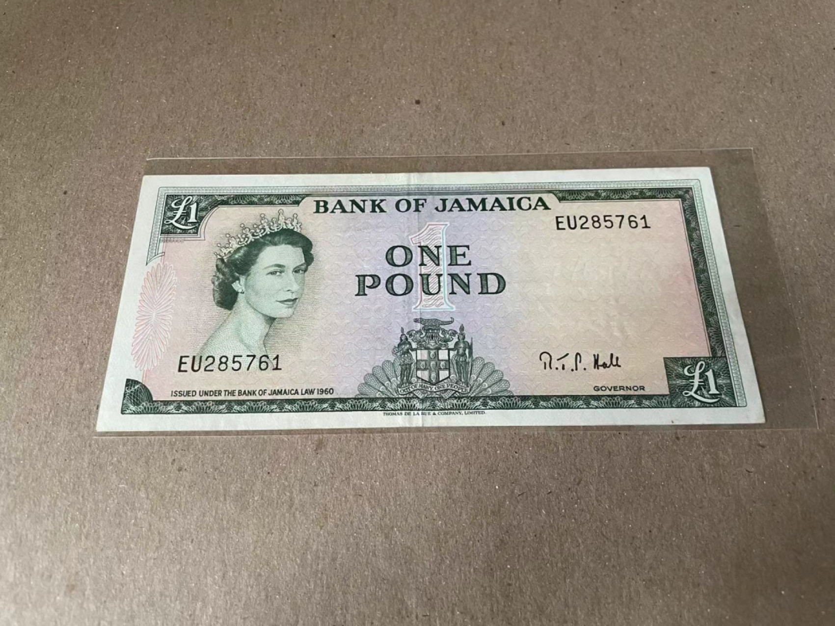 【Blue Auction】✨世界纸币精拍第190期【精】 牙买加 1960年1镑 女王纸币 品相如图