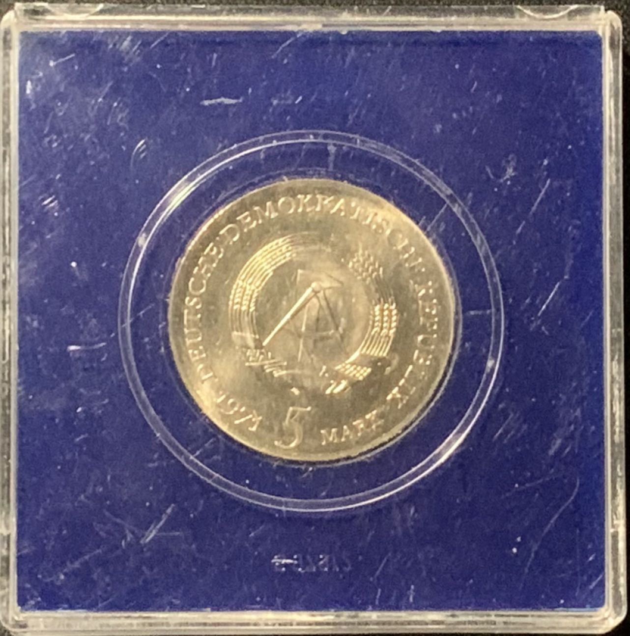 紫瑗钱币——第196期拍卖 民主德国 1971年 天文学家 约翰尼斯·开普勒 诞辰400周年 5马克 纪念币 原盒