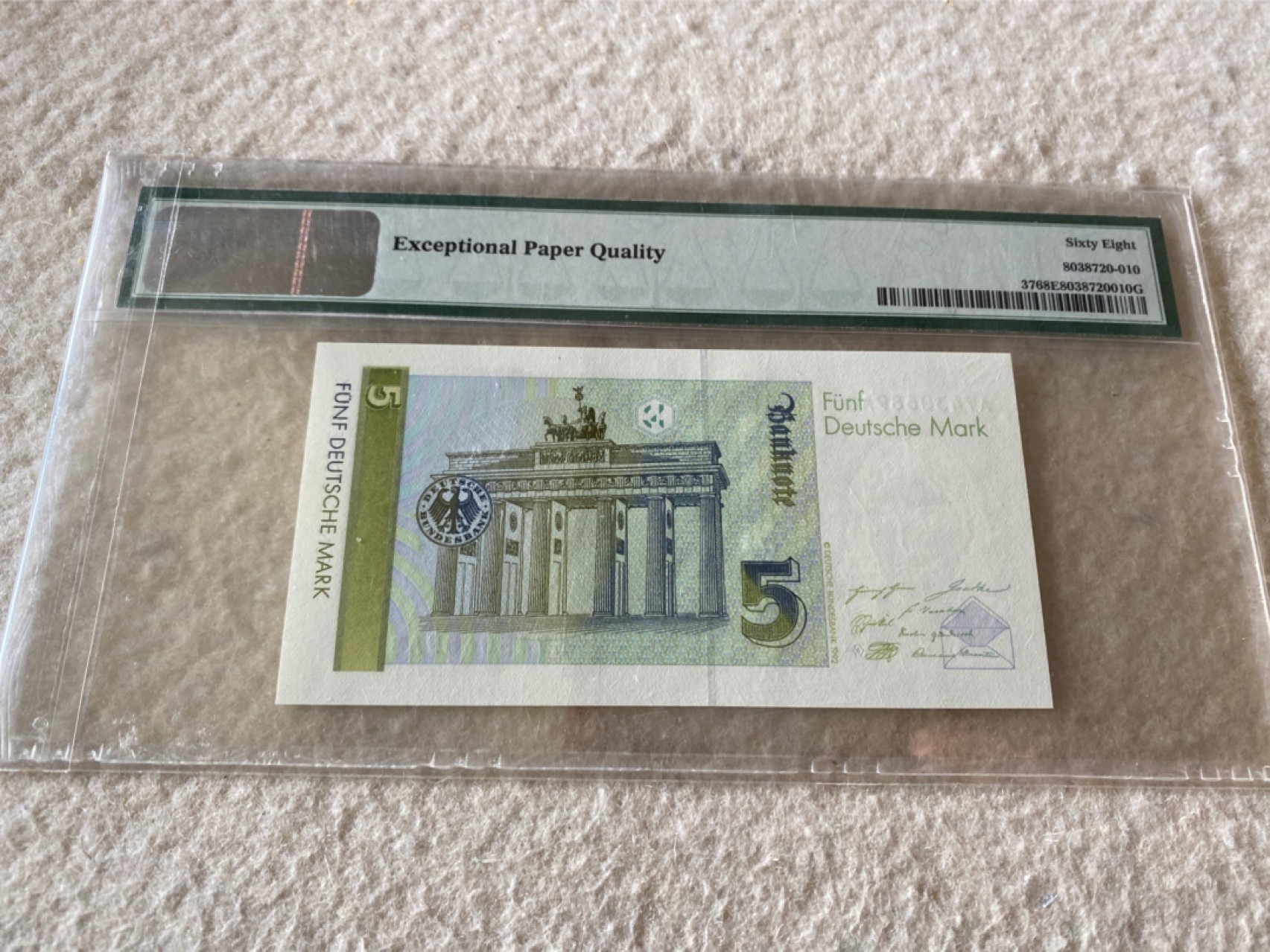 收藏联盟Quantum Auction第166期 即将开拍还有很多大漏等着您！大货送拍返佣活动进行时 1991年联邦德国5马克 AA冠 PMG68E