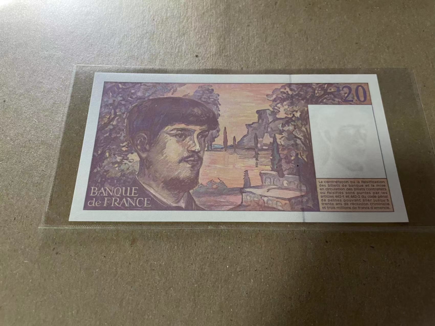 【Blue Auction】✨世界纸币精拍第190期【精】 法国 1997年20法郎 全新UNC