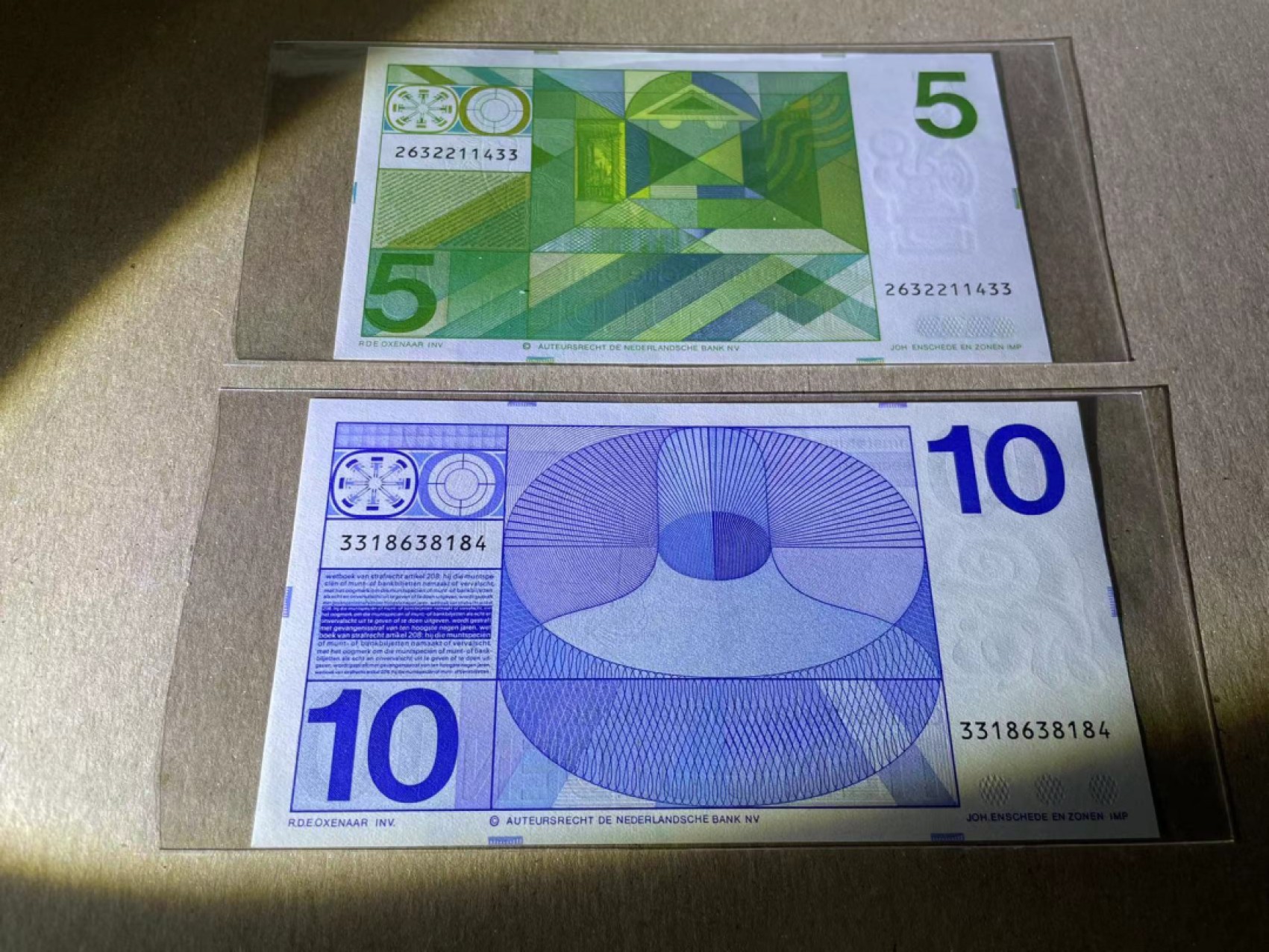 【Blue Auction】✨世界纸币精拍第190期【精】 【一组2张】荷兰5盾&10盾 UNC/UNC-