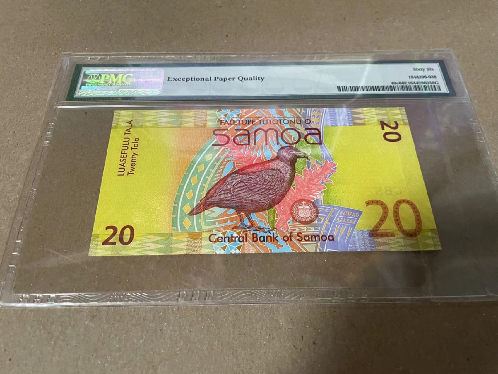 【Blue Auction】✨世界纸币精拍第190期【精】 【c版】萨摩亚 2017年20塔拉 PMG66EPQ 