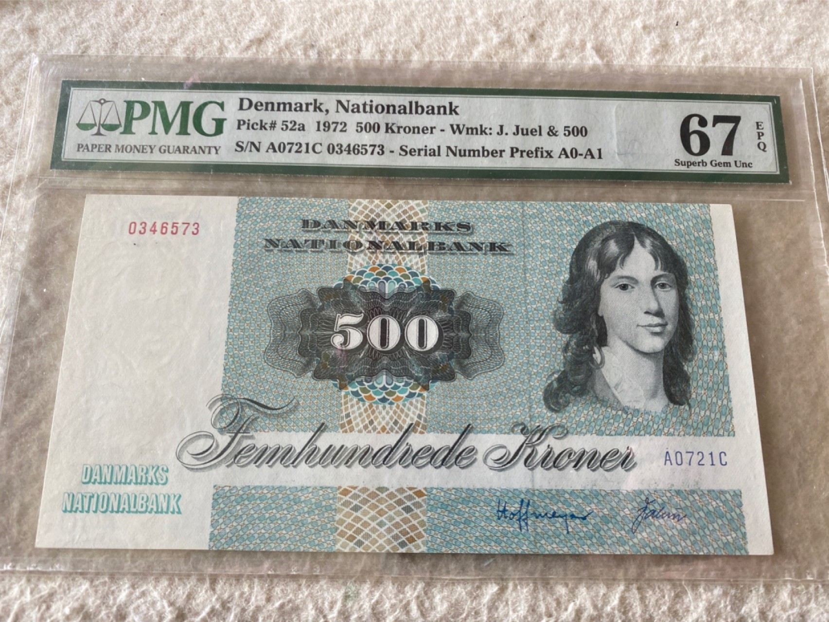 收藏联盟Quantum Auction第166期 即将开拍还有很多大漏等着您！大货送拍返佣活动进行时 1972年丹麦500克朗 大松鼠🐿️ A0首发冠首发年份 少见品种高分 PMG67E