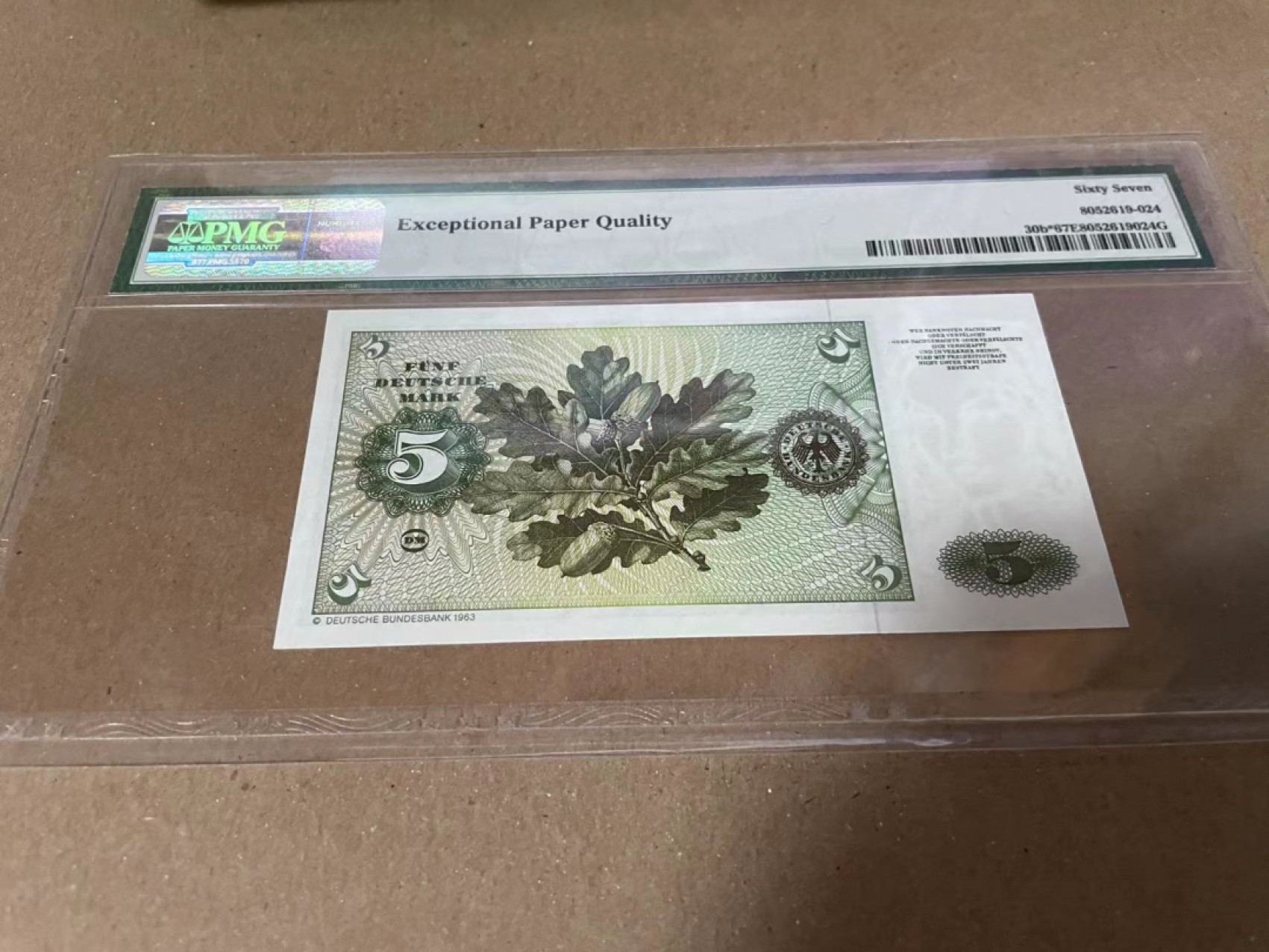 【Blue Auction】✨世界纸币精拍第190期【精】 【补号】德国 1980年5马克 PMG67EPQ 