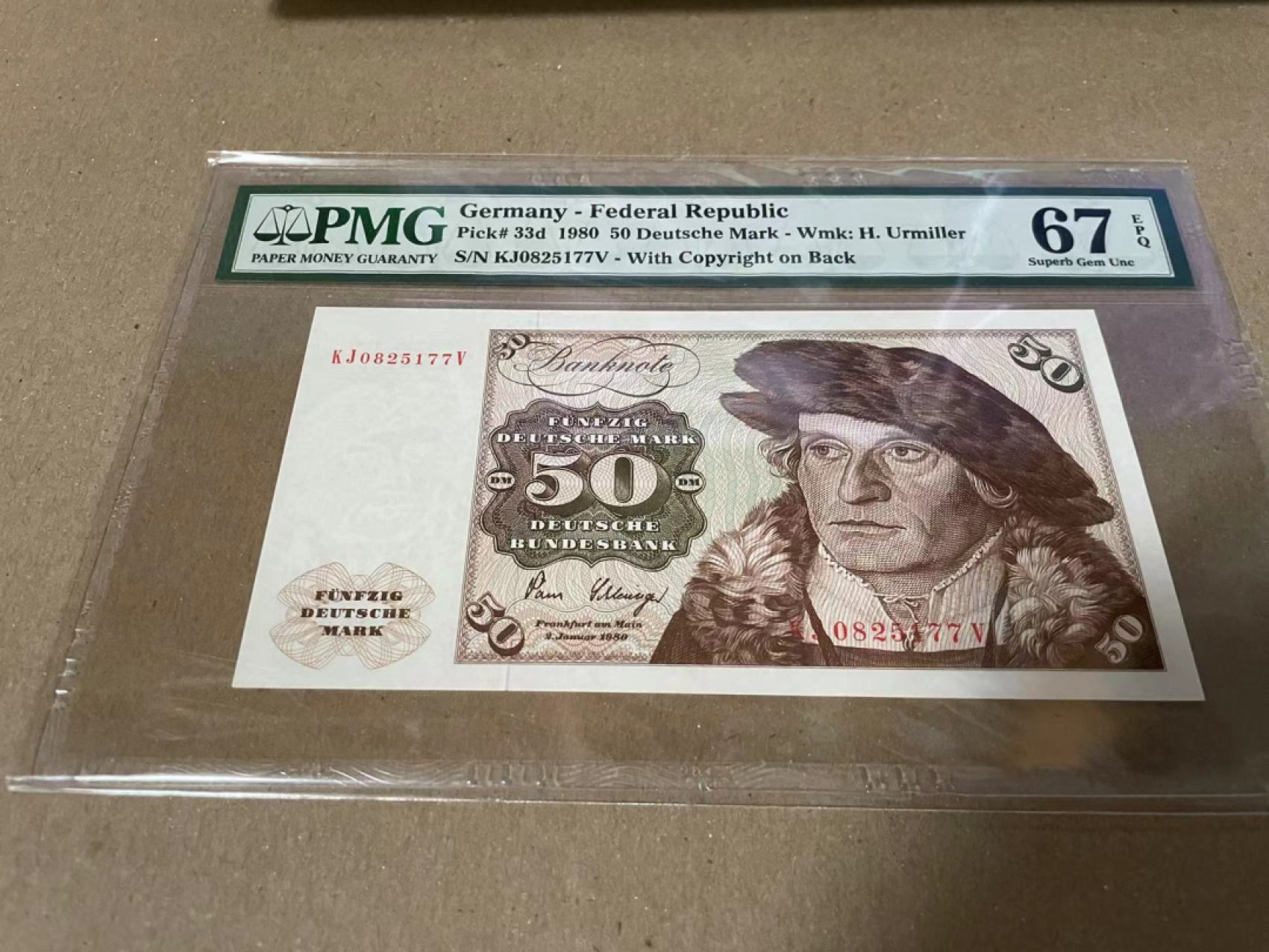 【Blue Auction】✨世界纸币精拍第190期【精】 德国 1980年50马克 PMG67EPQ