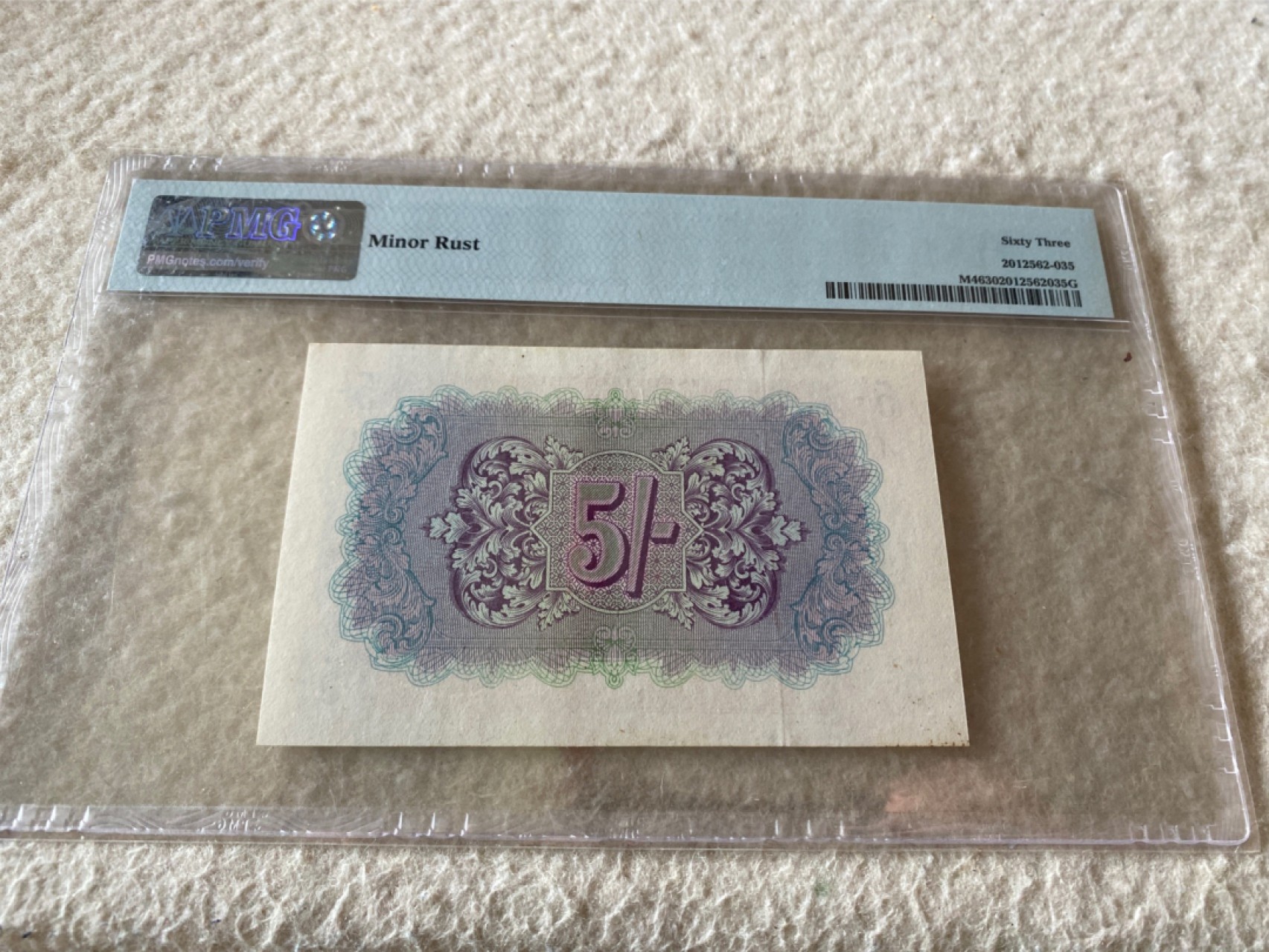 收藏联盟Quantum Auction第166期 即将开拍还有很多大漏等着您！大货送拍返佣活动进行时 1943年英国二战军票 5先令 PMG63