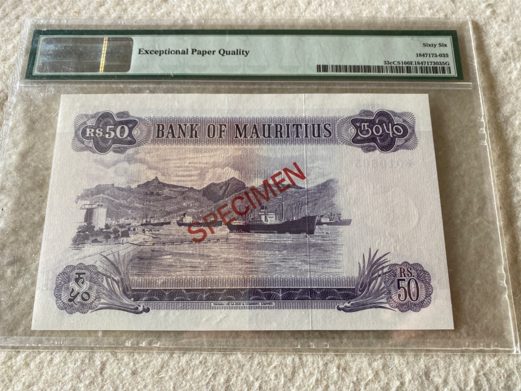 收藏联盟Quantum Auction第166期 即将开拍还有很多大漏等着您！大货送拍返佣活动进行时 1978年毛里求斯50卢比样钞 戎装女王 PMG66E