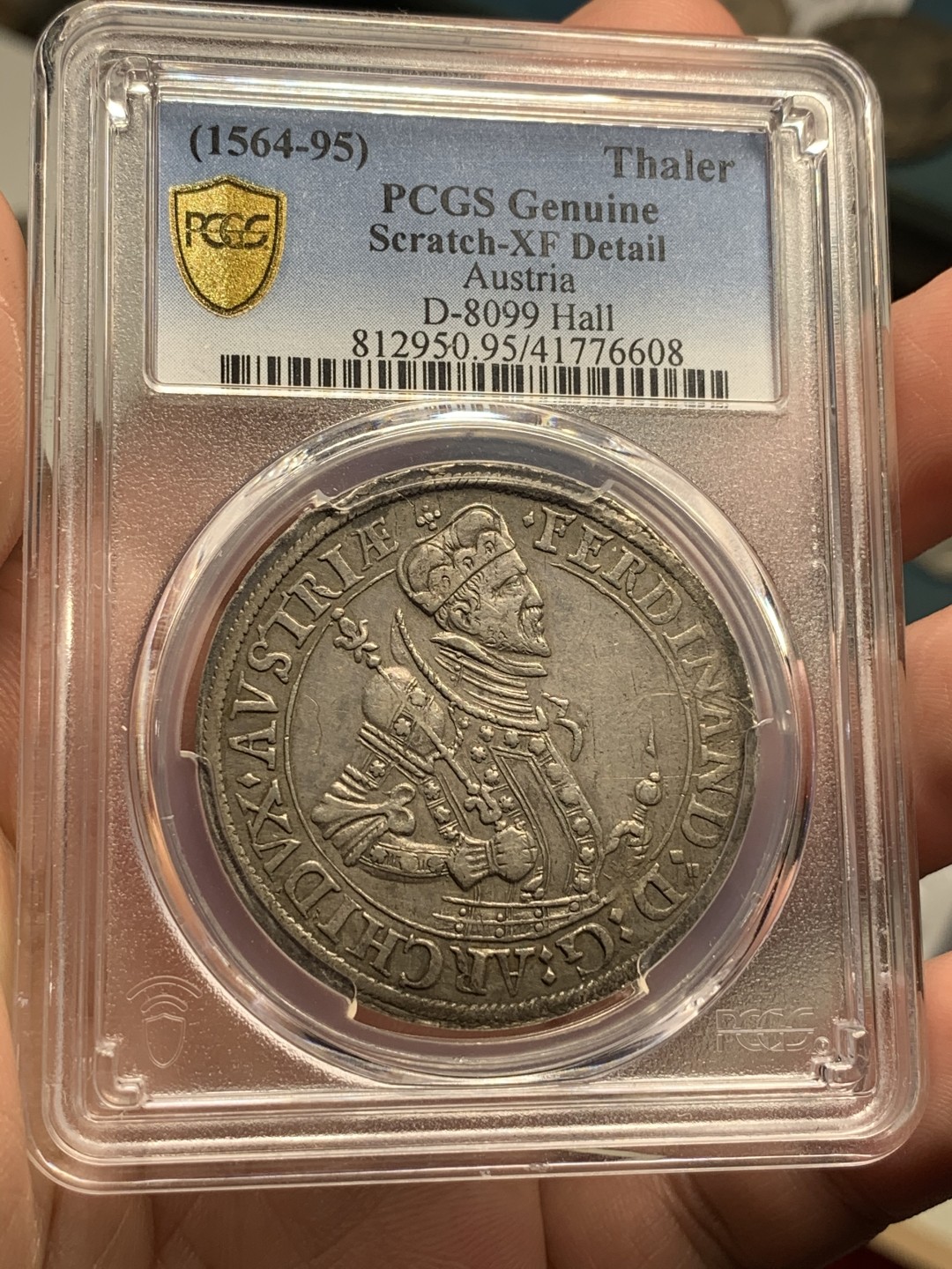 《竞宝斋》中天佳节（端午节特拍）6月12日-周日-第64场 PCGS XF 1564-1595年 神圣罗马帝国 斐迪南  泰勒大银币 原味包浆 细节保存的非常不错  老泰勒在稳步攀升