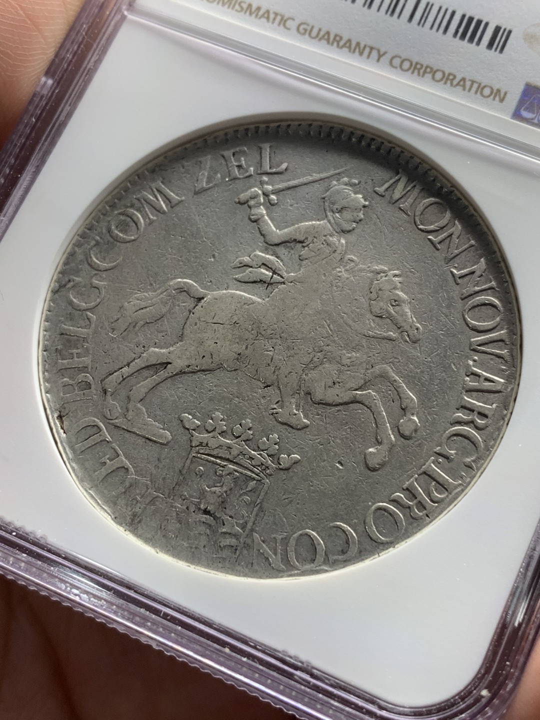 《竞宝斋》中天佳节（端午节特拍）6月12日-周日-第64场 NGC 评级 荷兰 泽兰省 1767年 1杜卡特 大马剑银币 少见省份 32多克大规格 供不应求的品种