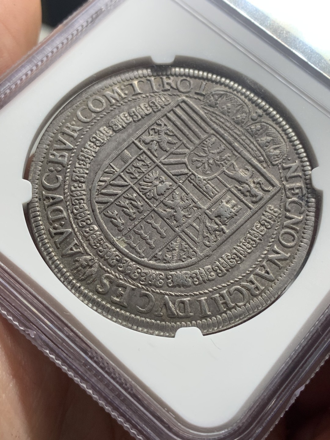 《竞宝斋》中天佳节（端午节特拍）6月12日-周日-第64场 冠军分NGC-MS62 神圣罗马帝国 1610 年鲁道夫大泰勒hall厂出品原光全深打 细节和状态兼顾