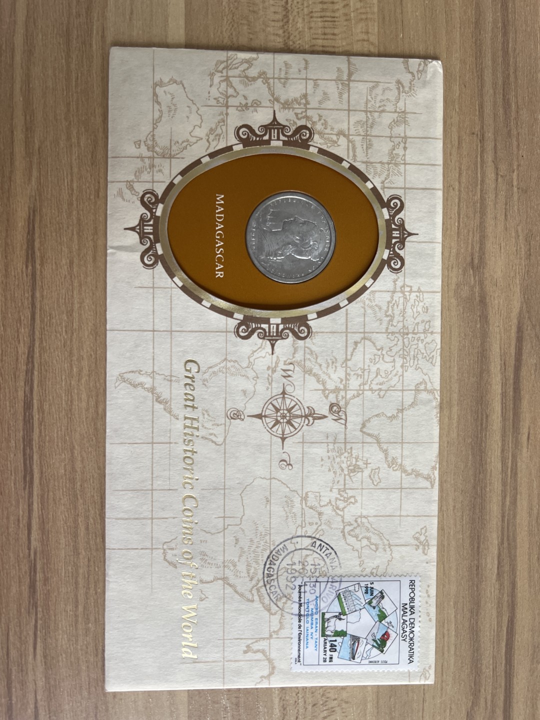 泡泡堂外币首拍 法属赤道1948年2法郎邮币封