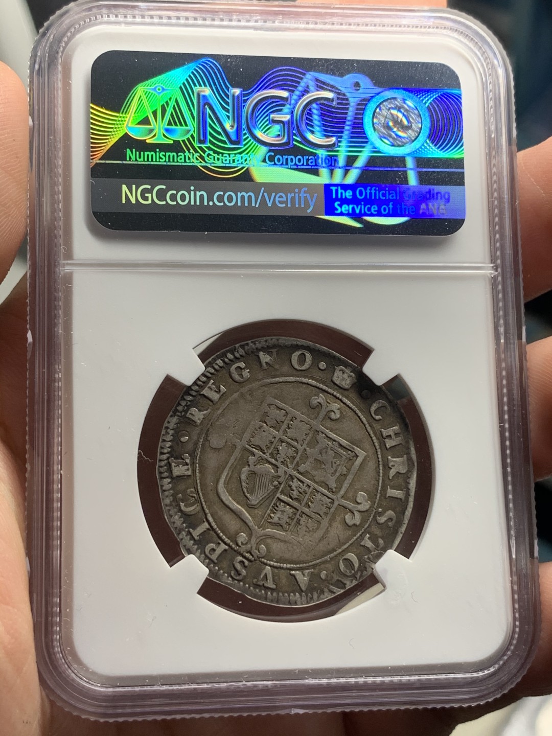 《竞宝斋》中天佳节（端午节特拍）6月12日-周日-第64场 亚军分 NGC-XF40 英国 1660年 查理二世 1先令 银币 老包浆没有打偏 这样的状态已经非常难得了 