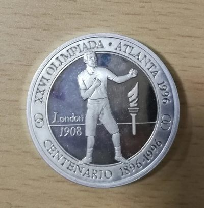 北京马甸外币专卖微拍第七十七期，非贵金属外国纪念币，流通币专场，陆续上新欢迎关注 - 稀少的1996年秘鲁纪念亚特兰大奥运会加厚纪念币