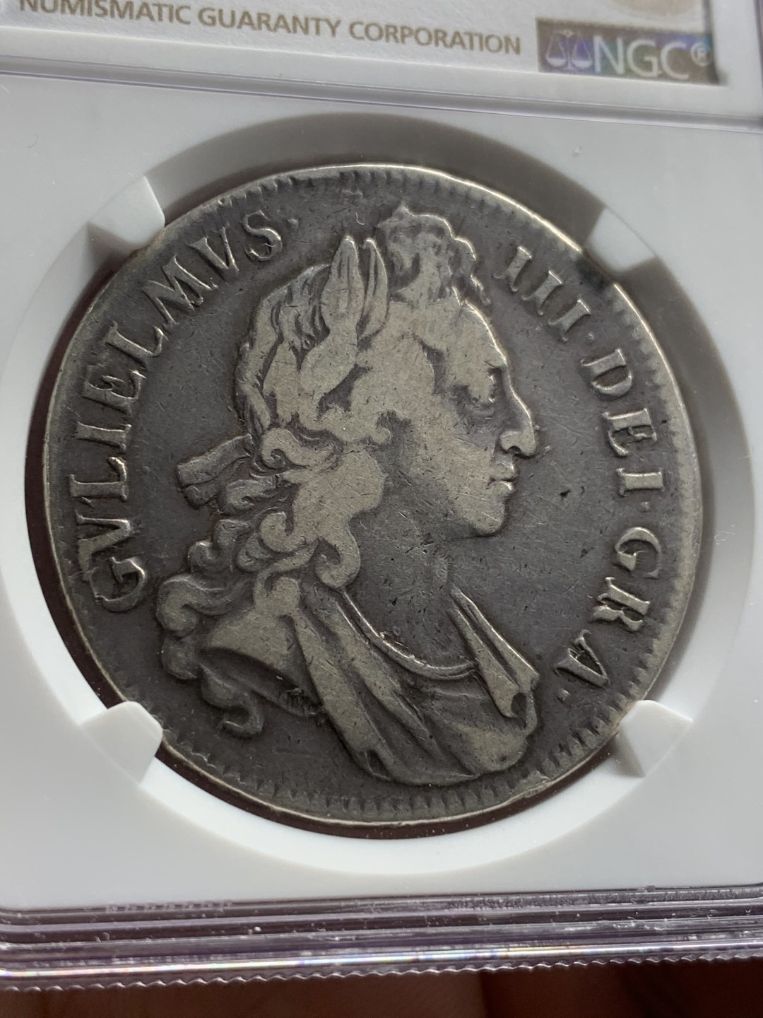 《竞宝斋》中天佳节（端午节特拍）6月12日-周日-第64场 NGC VF20 英国威廉三世 1695 克朗银币 比较1696年份要少，有分不易