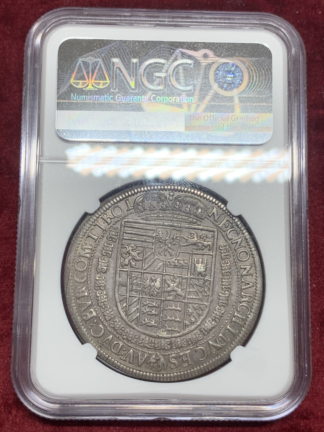 《竞宝斋》中天佳节（端午节特拍）6月12日-周日-第64场 冠军分NGC-MS62 神圣罗马帝国 1610 年鲁道夫大泰勒hall厂出品原光全深打 细节和状态兼顾