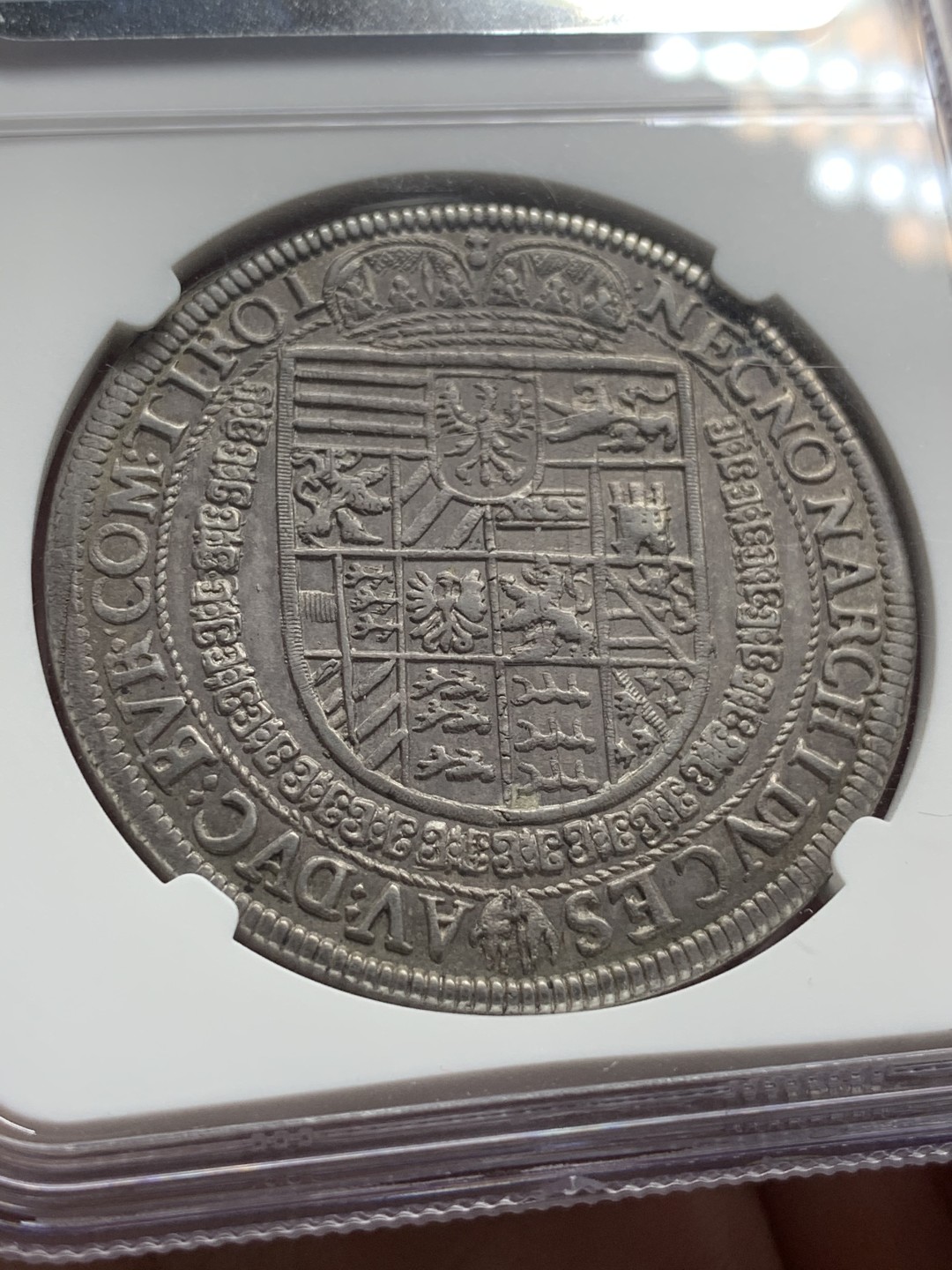 《竞宝斋》中天佳节（端午节特拍）6月12日-周日-第64场 冠军分NGC-MS62 神圣罗马帝国 1610 年鲁道夫大泰勒hall厂出品原光全深打 细节和状态兼顾