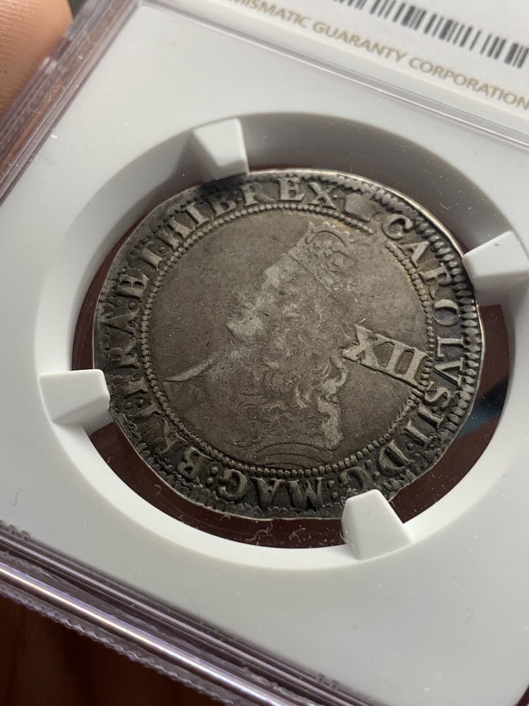 《竞宝斋》中天佳节（端午节特拍）6月12日-周日-第64场 亚军分 NGC-XF40 英国 1660年 查理二世 1先令 银币 老包浆没有打偏 这样的状态已经非常难得了 