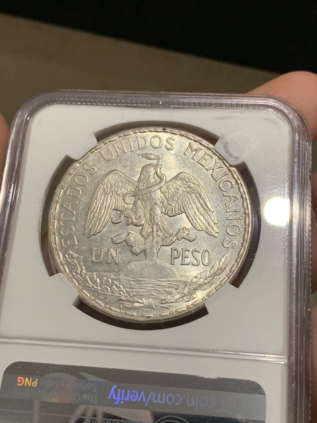 《竞宝斋》中天佳节（端午节特拍）6月12日-周日-第64场 NGC-MS63 墨西哥 1911年 长射线版 骑马鹰洋 1比索 大银币 顶级的原光好品 终身收藏