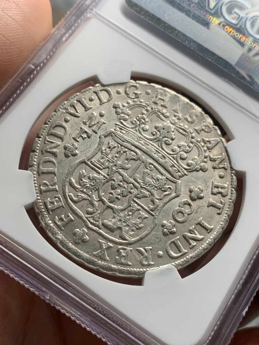 《竞宝斋》中天佳节（端午节特拍）6月12日-周日-第64场 NGC-UNCD  墨西哥地球双柱 1751  8里亚尔    双面深打 状态非常不错  热门品种  SBP拍卖都是千刀