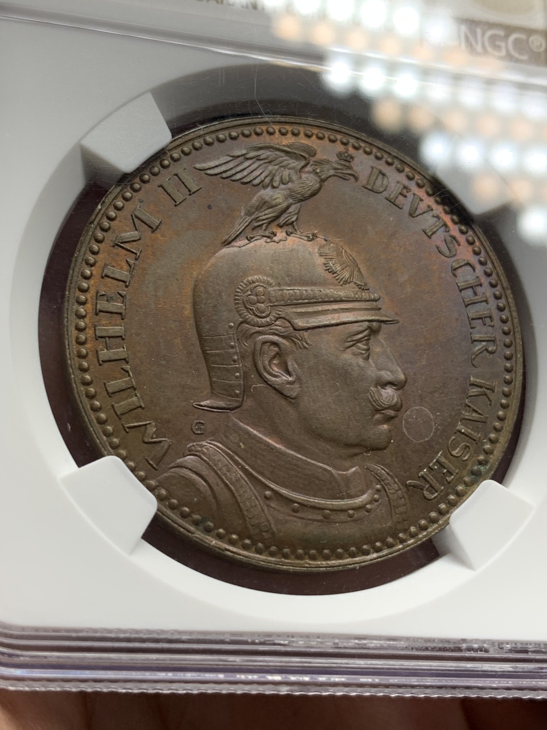 《竞宝斋》中天佳节（端午节特拍）6月12日-周日-第64场 NGC-PF63BN 德国普鲁士 1913年 威廉二世 5马克精制样币 卡尔哥茨作品 还保持有铜光