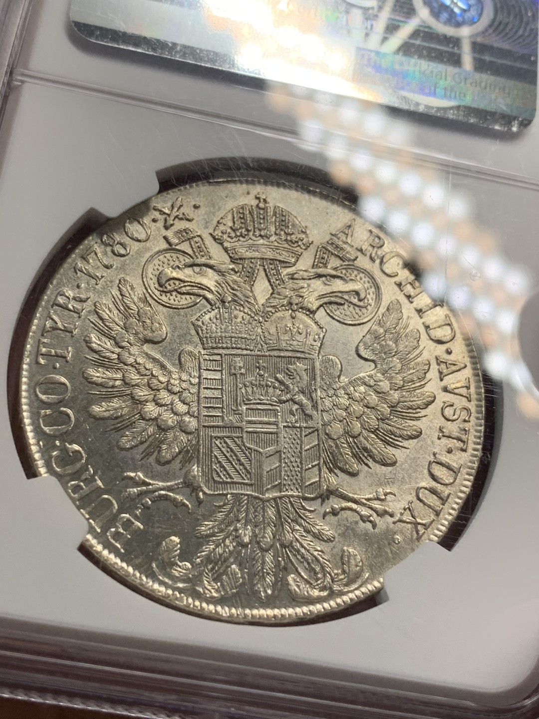 《竞宝斋》中天佳节（端午节特拍）6月12日-周日-第64场 NGC UNC评级 奥地利 1780年原铸大奶妈 米兰版 发行时间在1815-1828年 目录编号36a