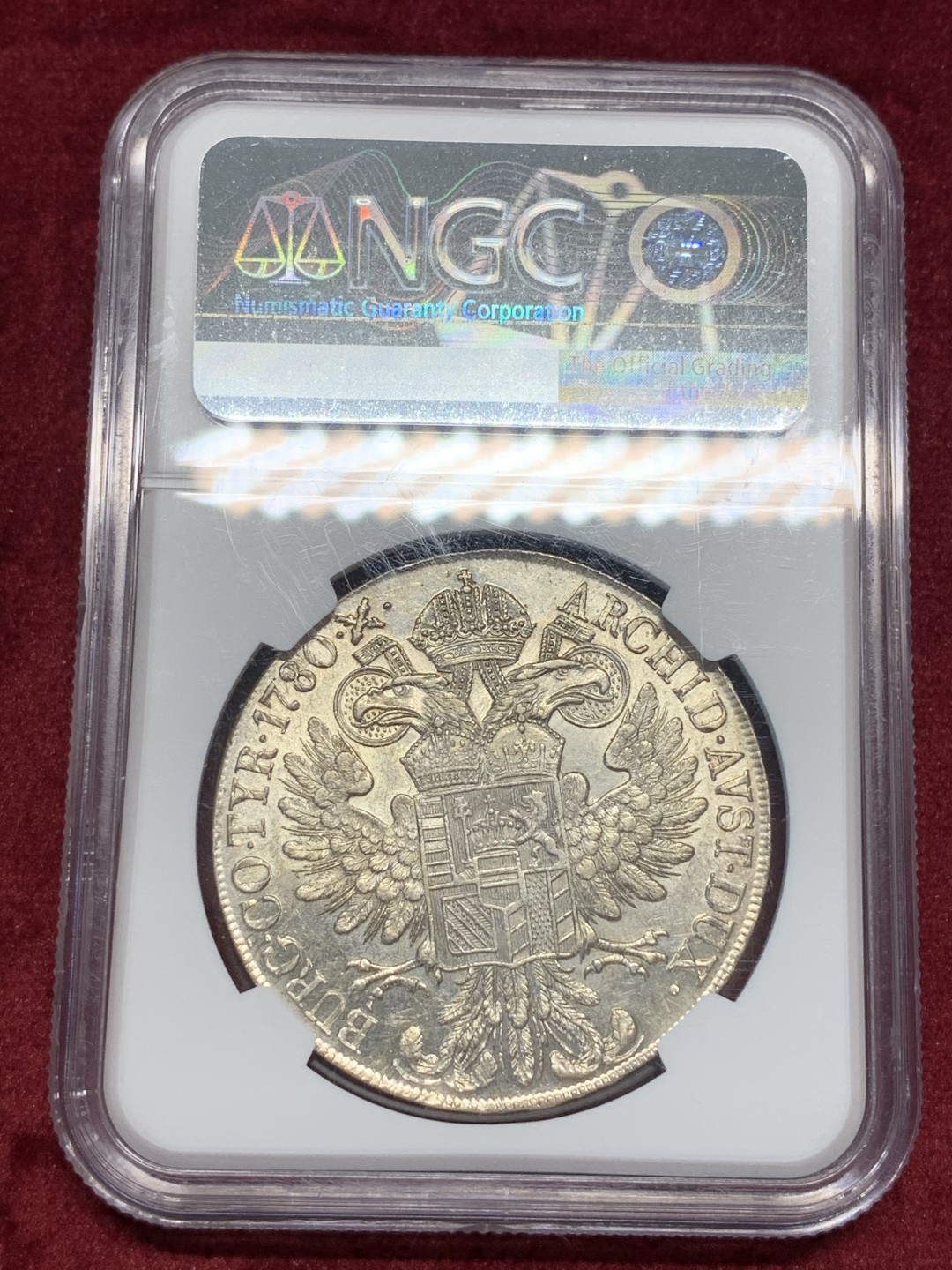 《竞宝斋》中天佳节（端午节特拍）6月12日-周日-第64场 NGC UNC评级 奥地利 1780年原铸大奶妈 米兰版 发行时间在1815-1828年 目录编号36a