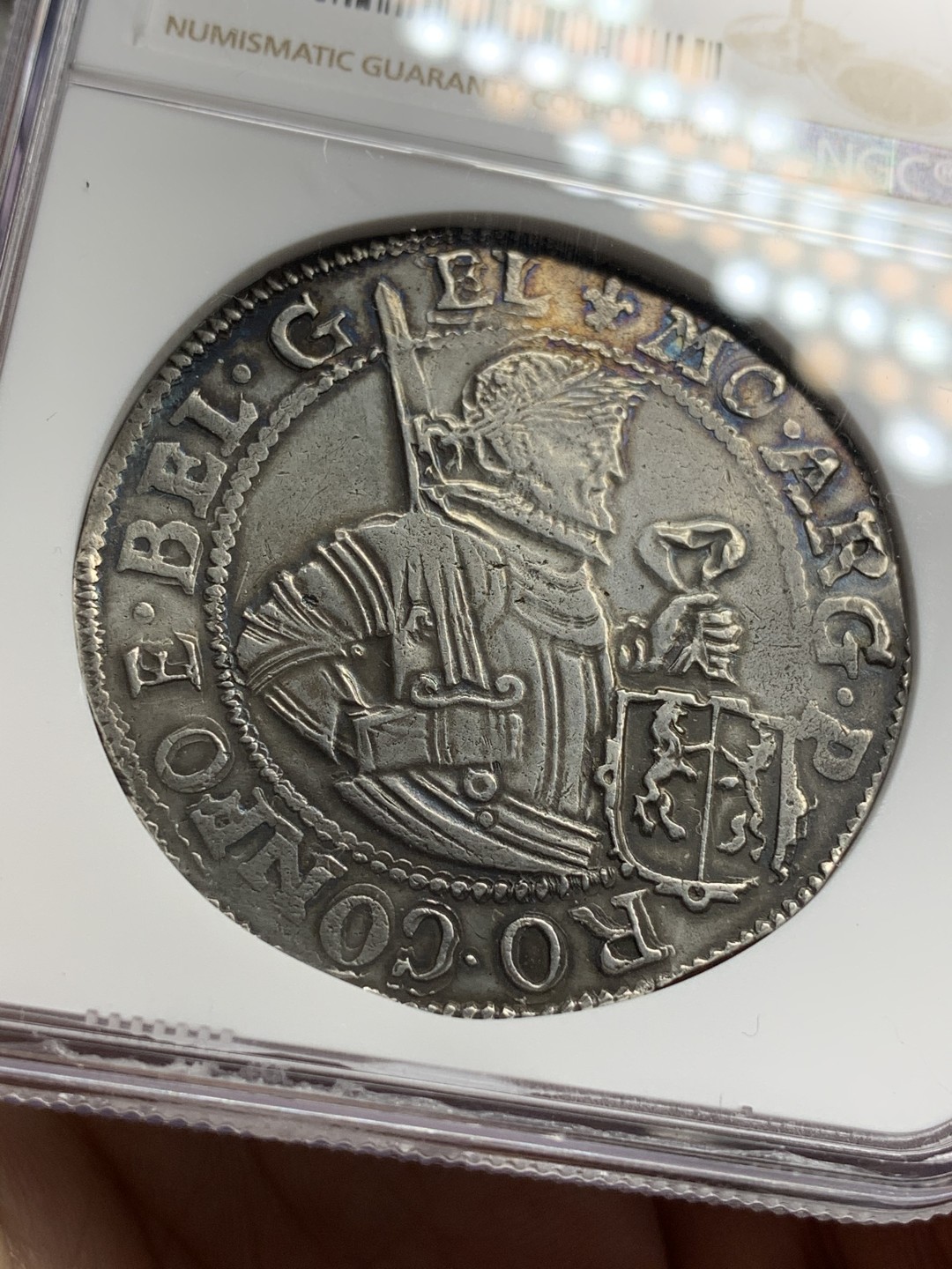 《竞宝斋》中天佳节（端午节特拍）6月12日-周日-第64场 NGC-XF 荷兰 1651年 武士持剑和荷兰省盾牌 杜卡特大银币 比晚期的那几个品种都稀少很多