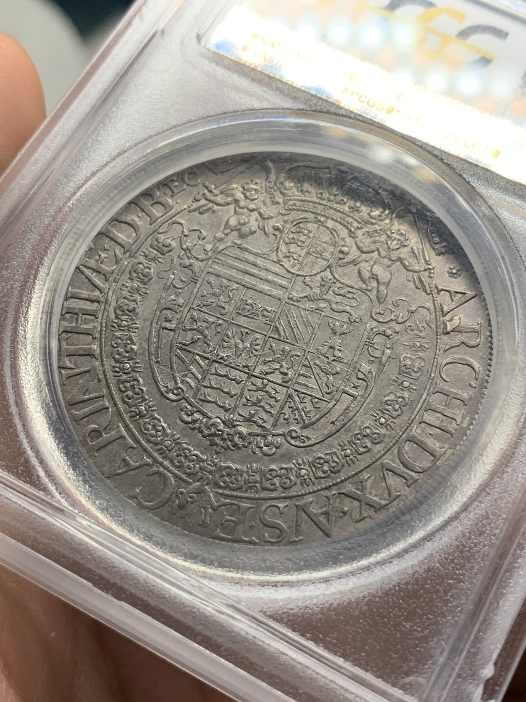 《竞宝斋》中天佳节（端午节特拍）6月12日-周日-第64场 PCGS冠军分 MS62 1657年神圣罗马帝国费迪南三世泰勒 加厚盒子，稀少圣维特厂出品，P盒唯一评级记录，接近400年的均匀铁灰色包浆，状态极佳