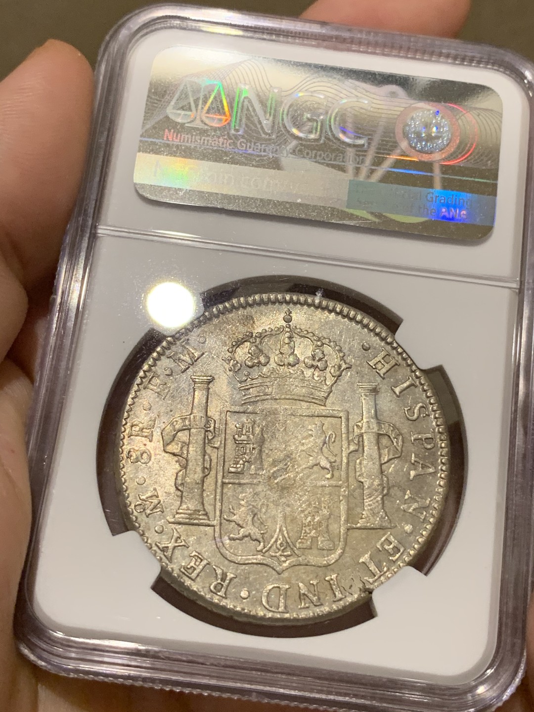 《竞宝斋》中天佳节（端午节特拍）6月12日-周日-第64场 NGC-MS61 墨西哥双柱 卡洛斯四世 1798 8里亚尔 卡四早期年份  熟悉面孔 不一样的状态 值得拥有