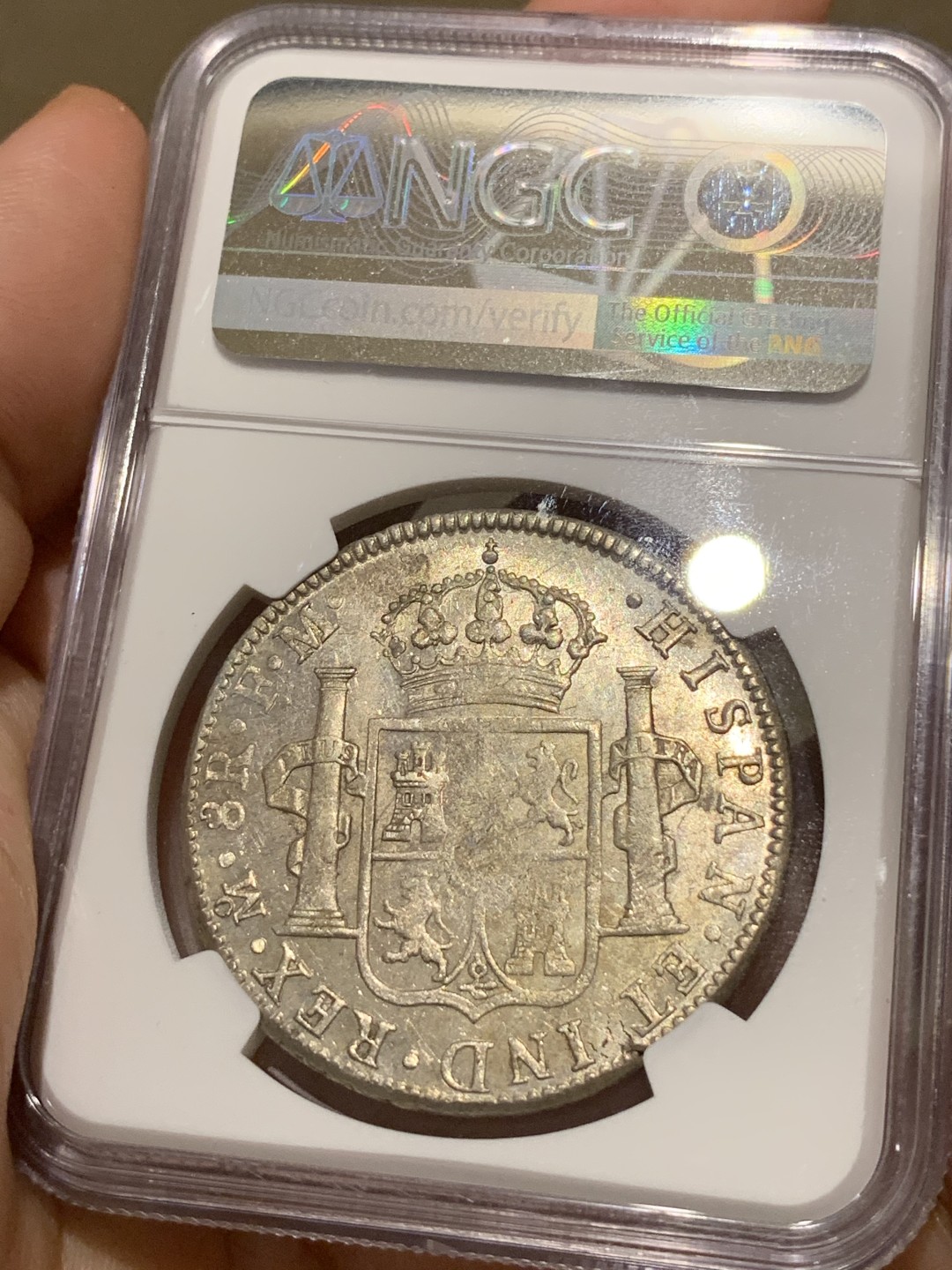 《竞宝斋》中天佳节（端午节特拍）6月12日-周日-第64场 NGC-MS61 墨西哥双柱 卡洛斯四世 1798 8里亚尔 卡四早期年份  熟悉面孔 不一样的状态 值得拥有