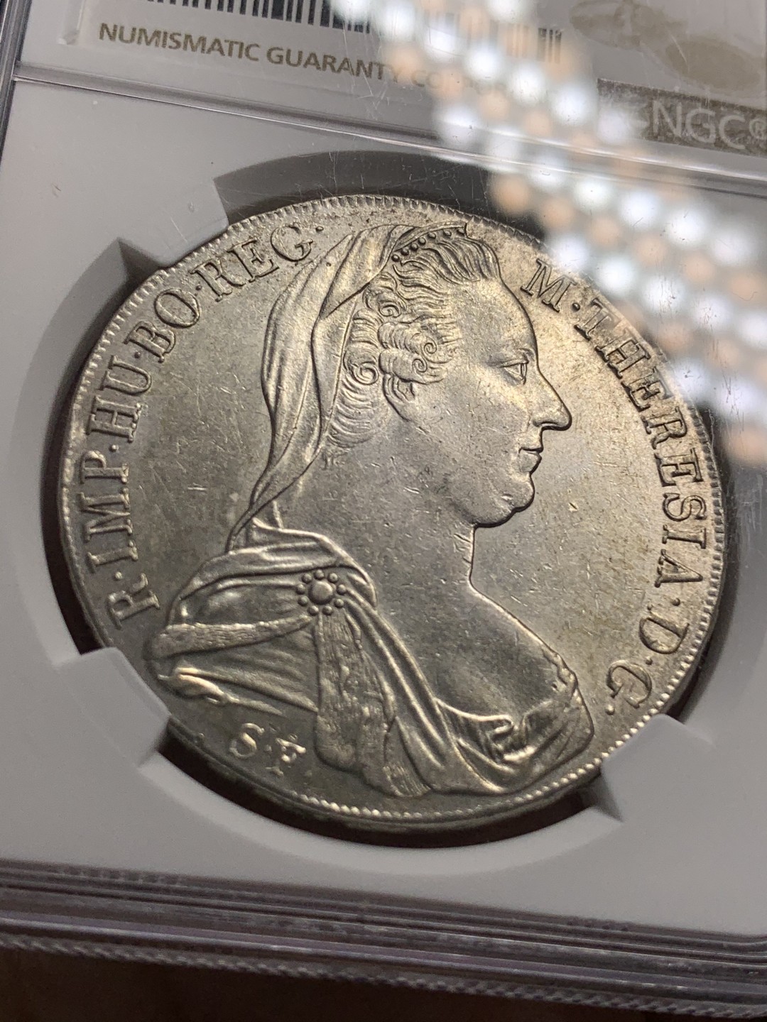 《竞宝斋》中天佳节（端午节特拍）6月12日-周日-第64场 NGC UNC评级 奥地利 1780年原铸大奶妈 米兰版 发行时间在1815-1828年 目录编号36a