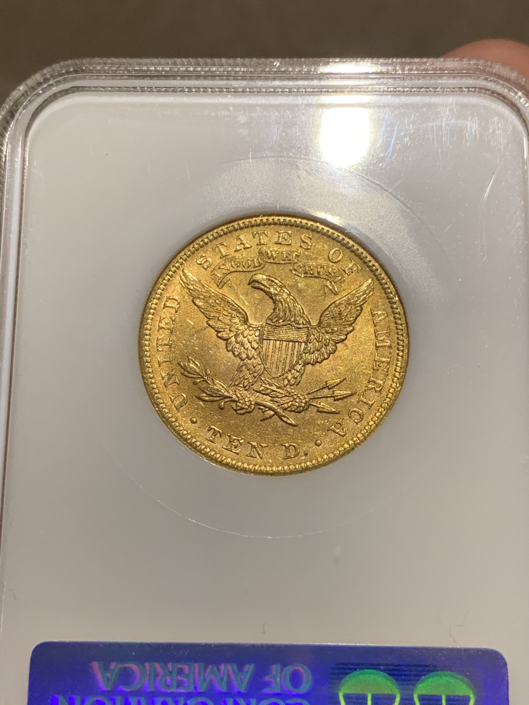 《竞宝斋》中天佳节（端午节特拍）6月12日-周日-第64场 NGC MS61 美国 1899 10美金 金币 16.7克  早期老盒 保存的非常好 喜欢的请多把握