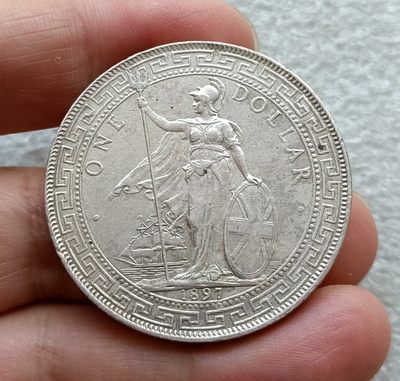 彼得堡世界钱币勋章拍卖第2期，0佣金全场顺丰包邮,6月10号晚七点半0元起拍 - 站洋1897年1元银币 前期年份 品相优于通货