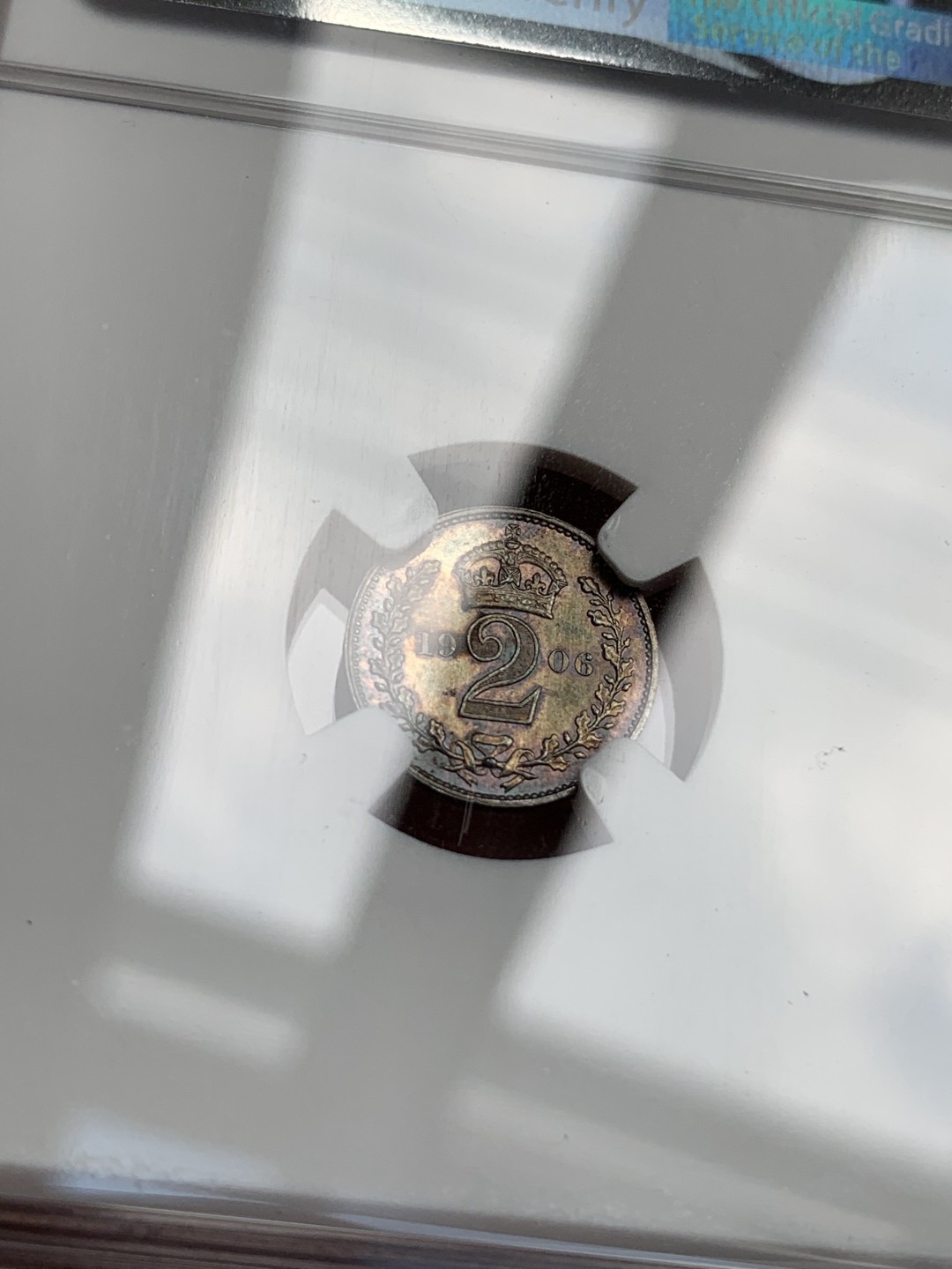 《竞宝斋》中天佳节（端午节特拍）6月12日-周日-第64场 NGC MS63-64 英国 1906年 爱七 灌足节 银币一套4枚，黑五彩包浆 整齐划一 状态均匀 不多见的年份 PL感十足 值得收藏