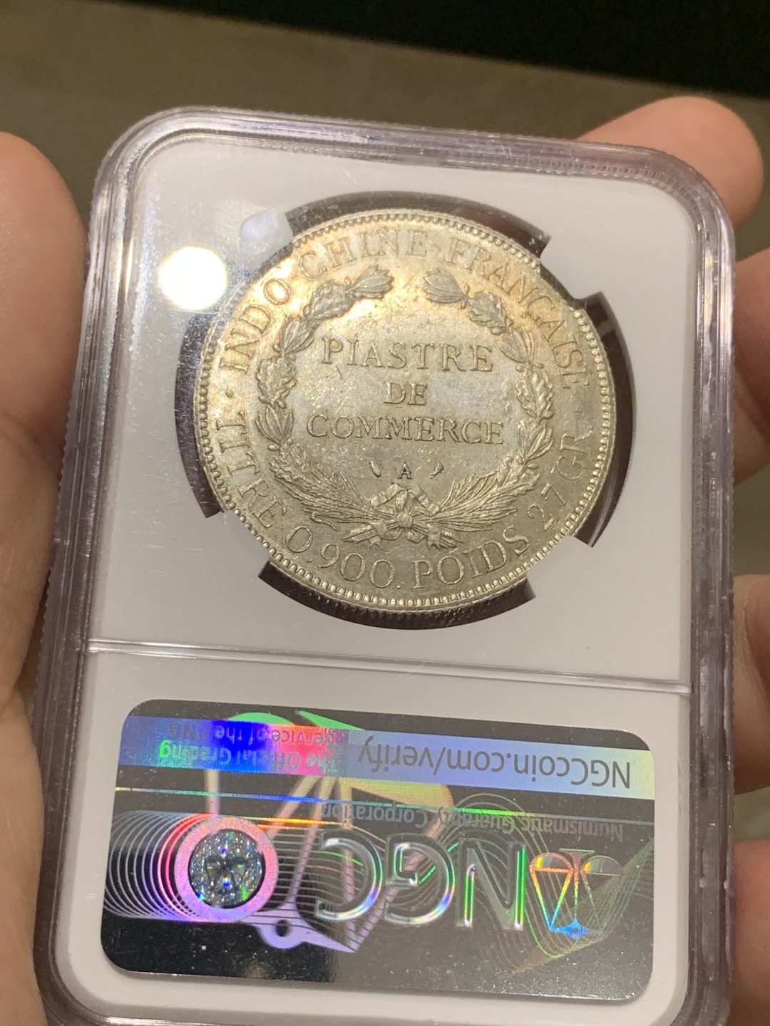 《竞宝斋》中天佳节（端午节特拍）6月12日-周日-第64场 NGC MS62 法属 印度支那 1927年 坐洋 1皮埃斯 银币 鼻尖可见 状态脱俗