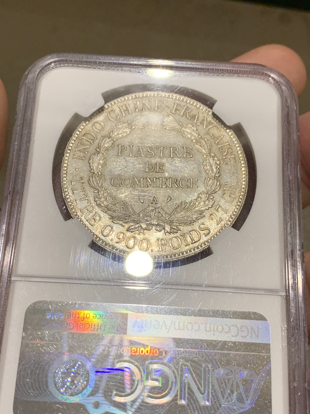 《竞宝斋》中天佳节（端午节特拍）6月12日-周日-第64场 NGC MS62 法属 印度支那 1927年 坐洋 1皮埃斯 银币 鼻尖可见 状态脱俗