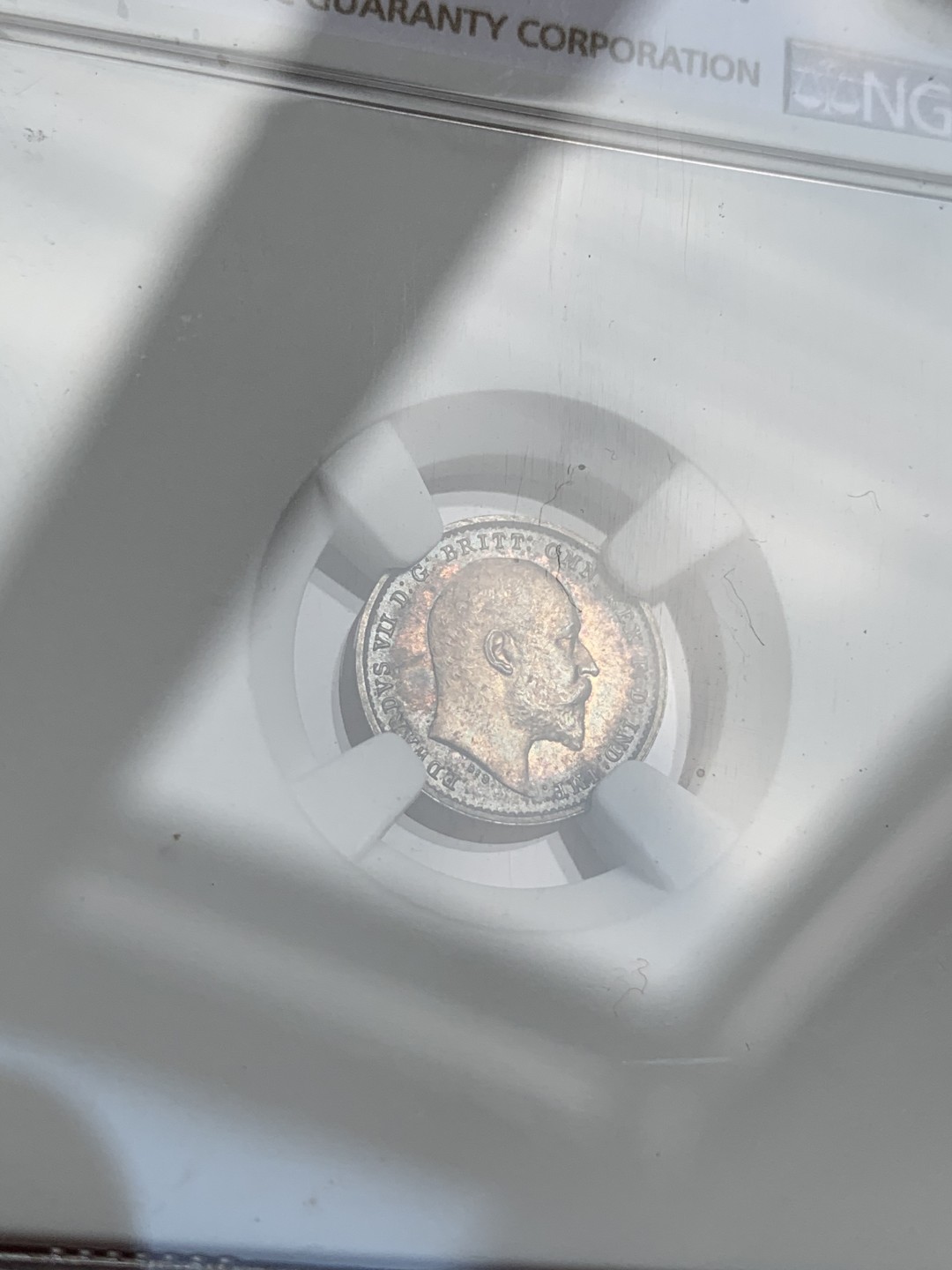 《竞宝斋》中天佳节（端午节特拍）6月12日-周日-第64场 NGC MS63-64 英国 1906年 爱七 灌足节 银币一套4枚，黑五彩包浆 整齐划一 状态均匀 不多见的年份 PL感十足 值得收藏