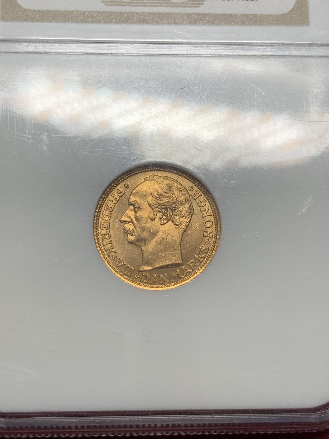 《竞宝斋》中天佳节（端午节特拍）6月12日-周日-第64场 NGC MS65 丹麦 1908年  弗雷德里希八世10克朗 金币 北欧货币联盟标准流通金币