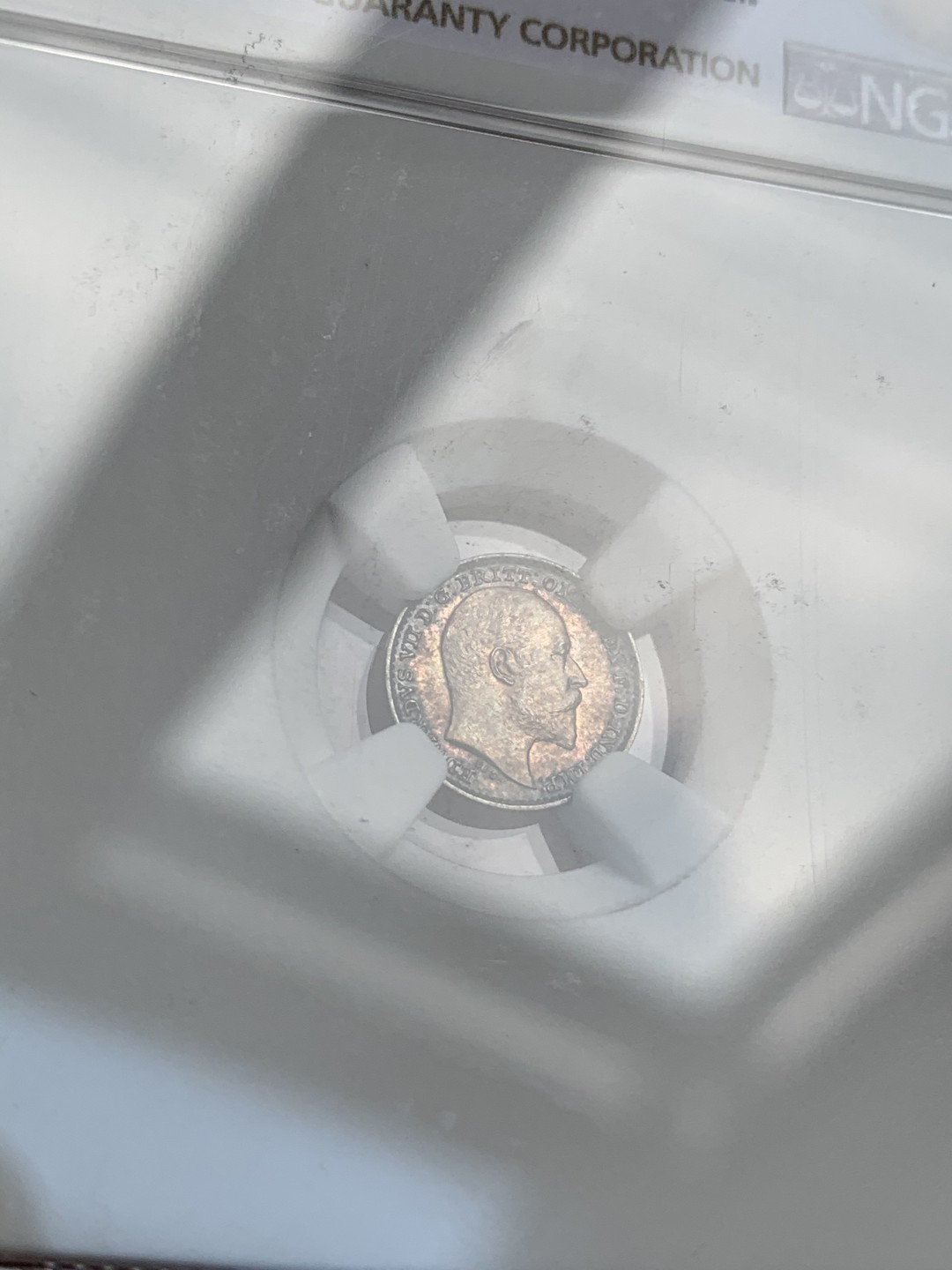 《竞宝斋》中天佳节（端午节特拍）6月12日-周日-第64场 NGC MS63-64 英国 1906年 爱七 灌足节 银币一套4枚，黑五彩包浆 整齐划一 状态均匀 不多见的年份 PL感十足 值得收藏