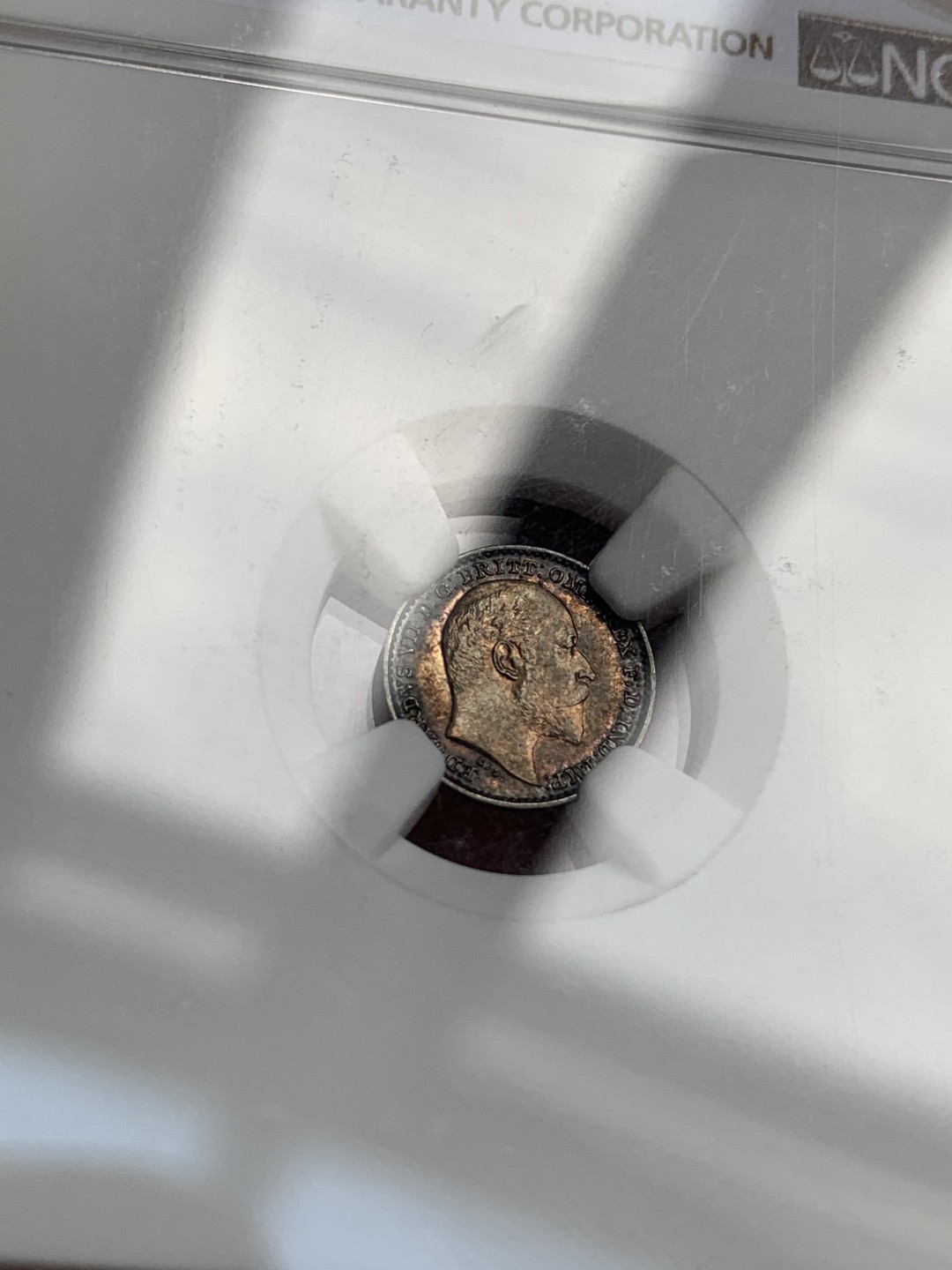 《竞宝斋》中天佳节（端午节特拍）6月12日-周日-第64场 NGC MS63-64 英国 1906年 爱七 灌足节 银币一套4枚，黑五彩包浆 整齐划一 状态均匀 不多见的年份 PL感十足 值得收藏