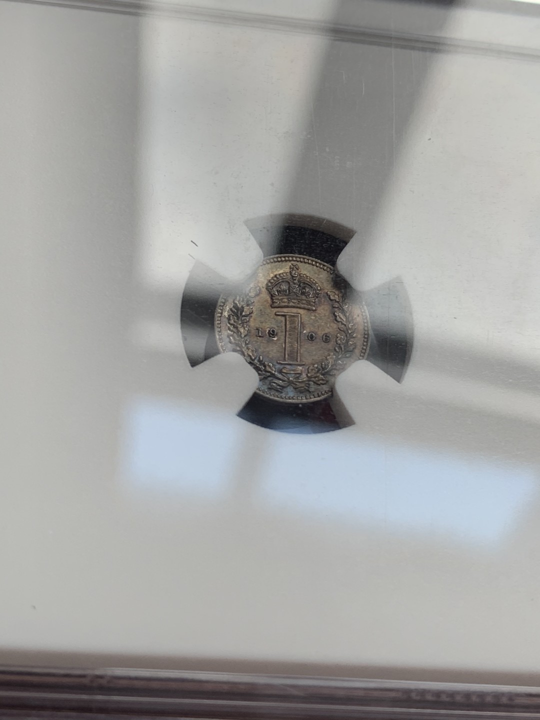 《竞宝斋》中天佳节（端午节特拍）6月12日-周日-第64场 NGC MS63-64 英国 1906年 爱七 灌足节 银币一套4枚，黑五彩包浆 整齐划一 状态均匀 不多见的年份 PL感十足 值得收藏