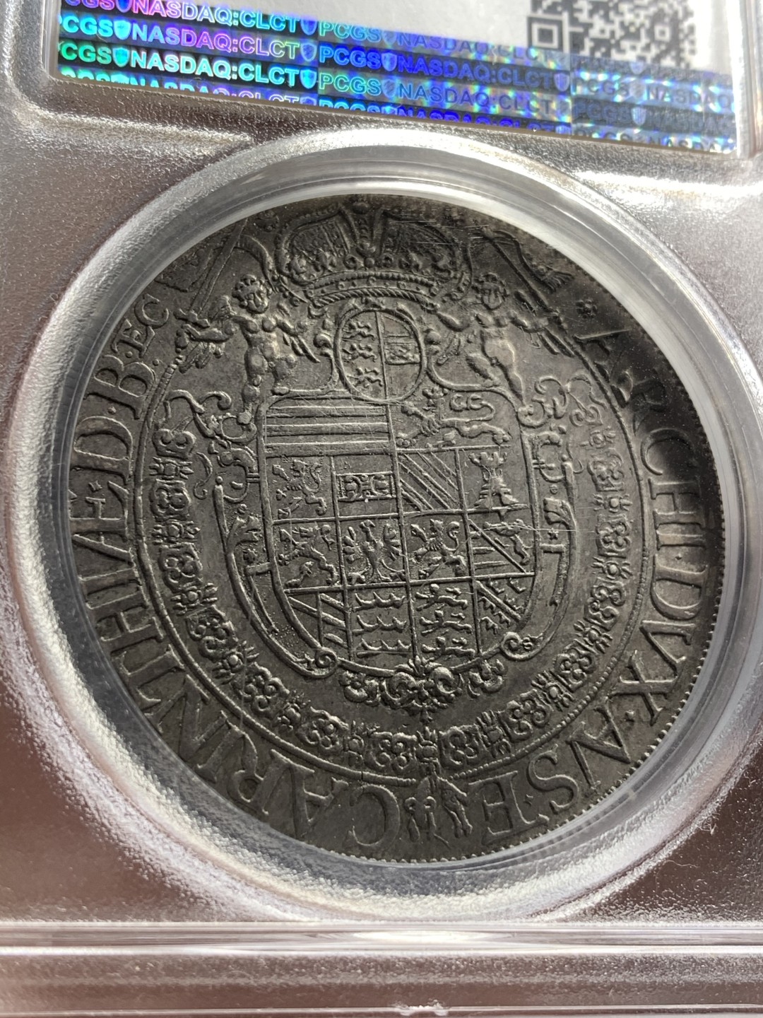 《竞宝斋》中天佳节（端午节特拍）6月12日-周日-第64场 PCGS冠军分 MS62 1657年神圣罗马帝国费迪南三世泰勒 加厚盒子，稀少圣维特厂出品，P盒唯一评级记录，接近400年的均匀铁灰色包浆，状态极佳