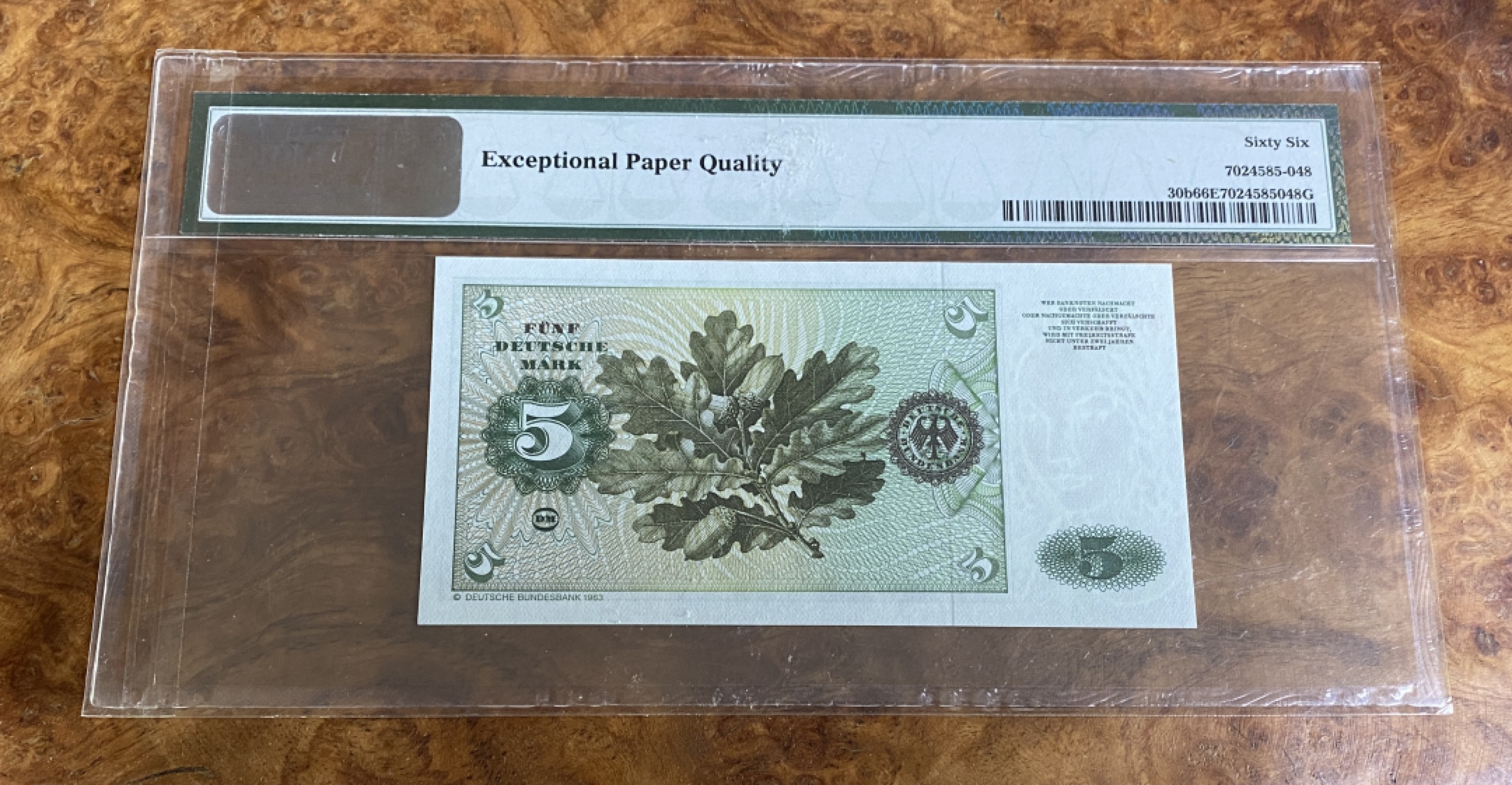 Chase Auction 第13期 - - 中外纸币、民国钞联拍！ 1980年德国5马克，PMG66分！