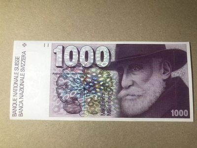 【Blue Auction】✨世界纸币精拍第192期——大蚂蚁&大胡子 - 【无47】瑞士 1993年1000法郎 经典大蚂蚁 全新UNC